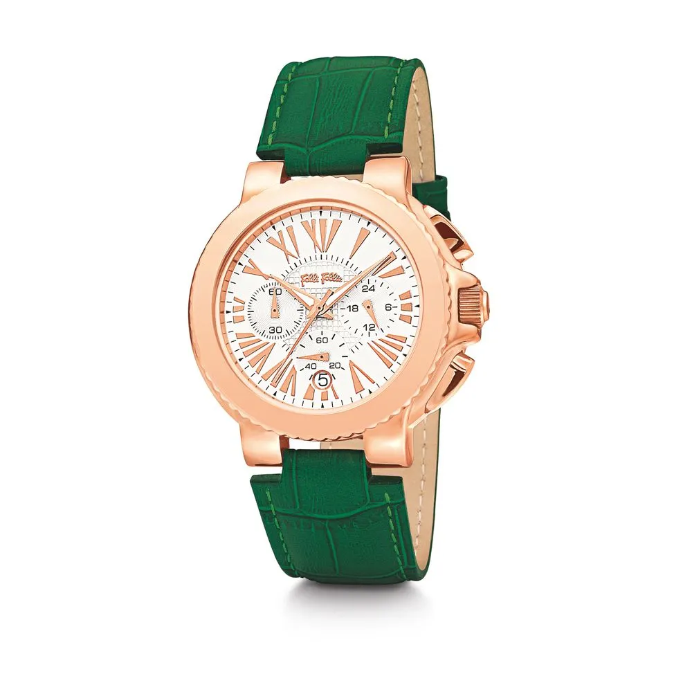 Folli Follie Women's Green Leather Watch