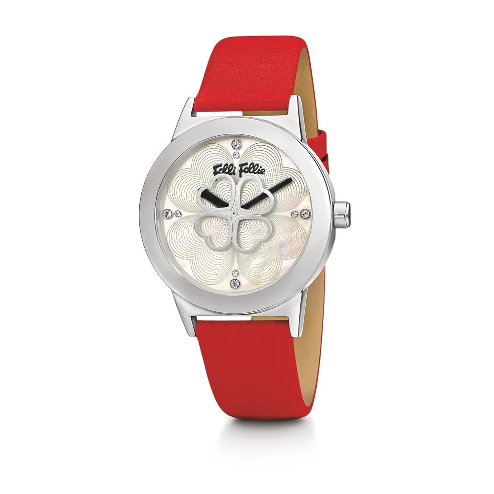 Folli Follie Women's Red Leather Watch