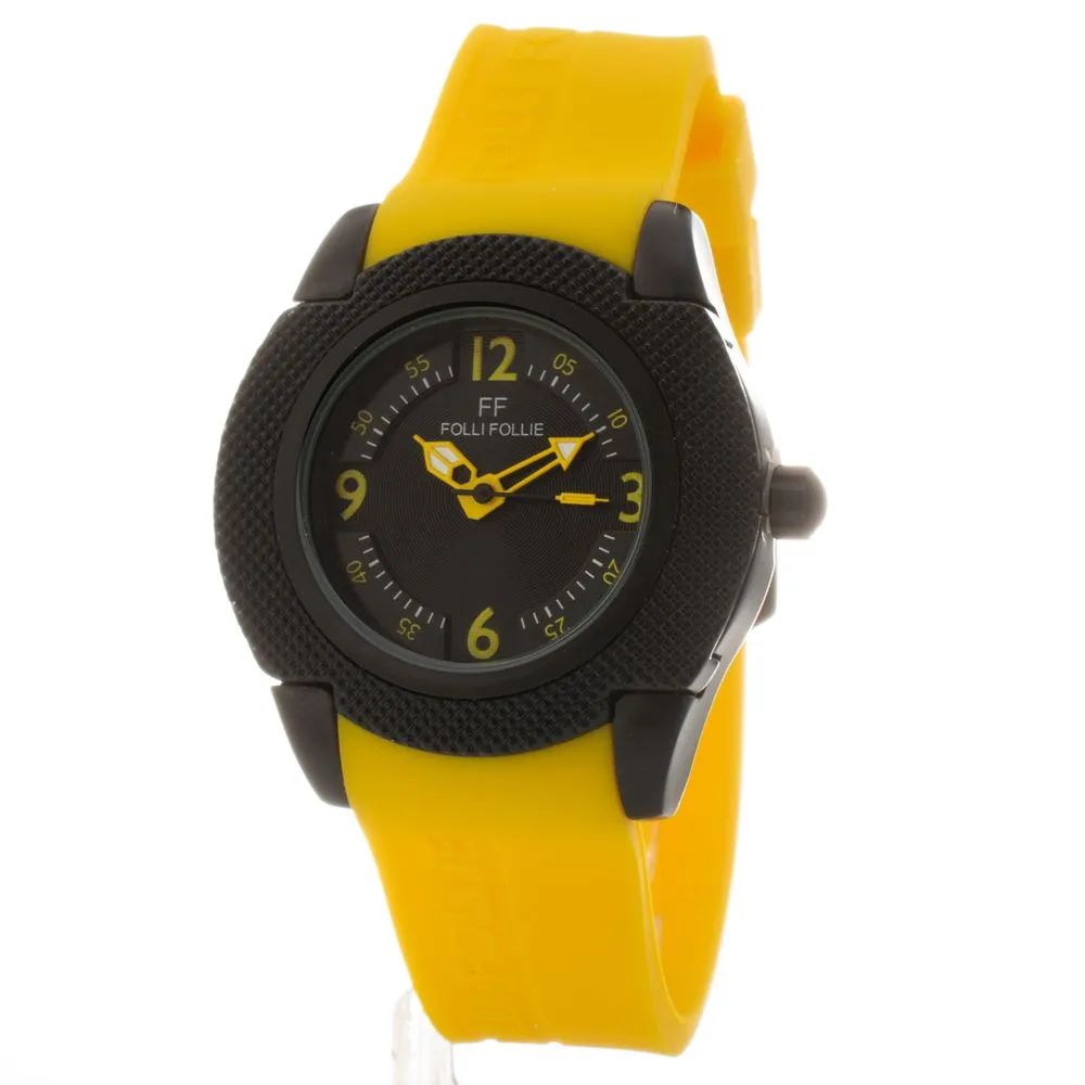 Folli Follie Women's Yellow Silicone Watch