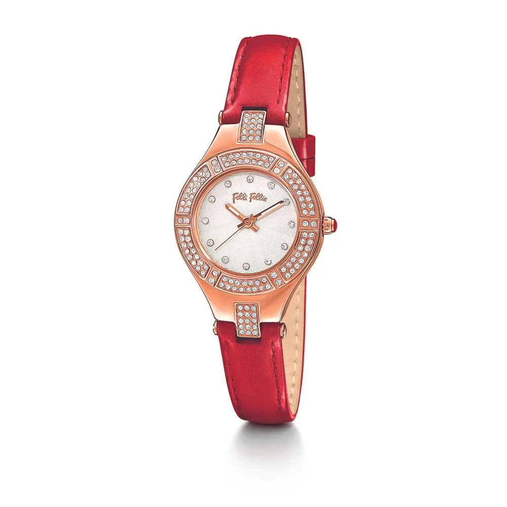 Folli Follie Women's Red Leather Watch