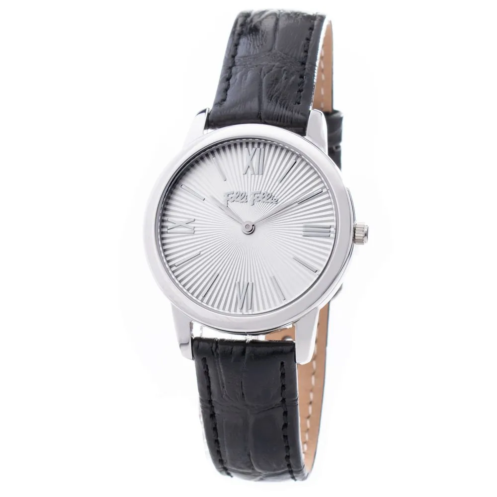 Folli Follie Women's Black Leather Watch