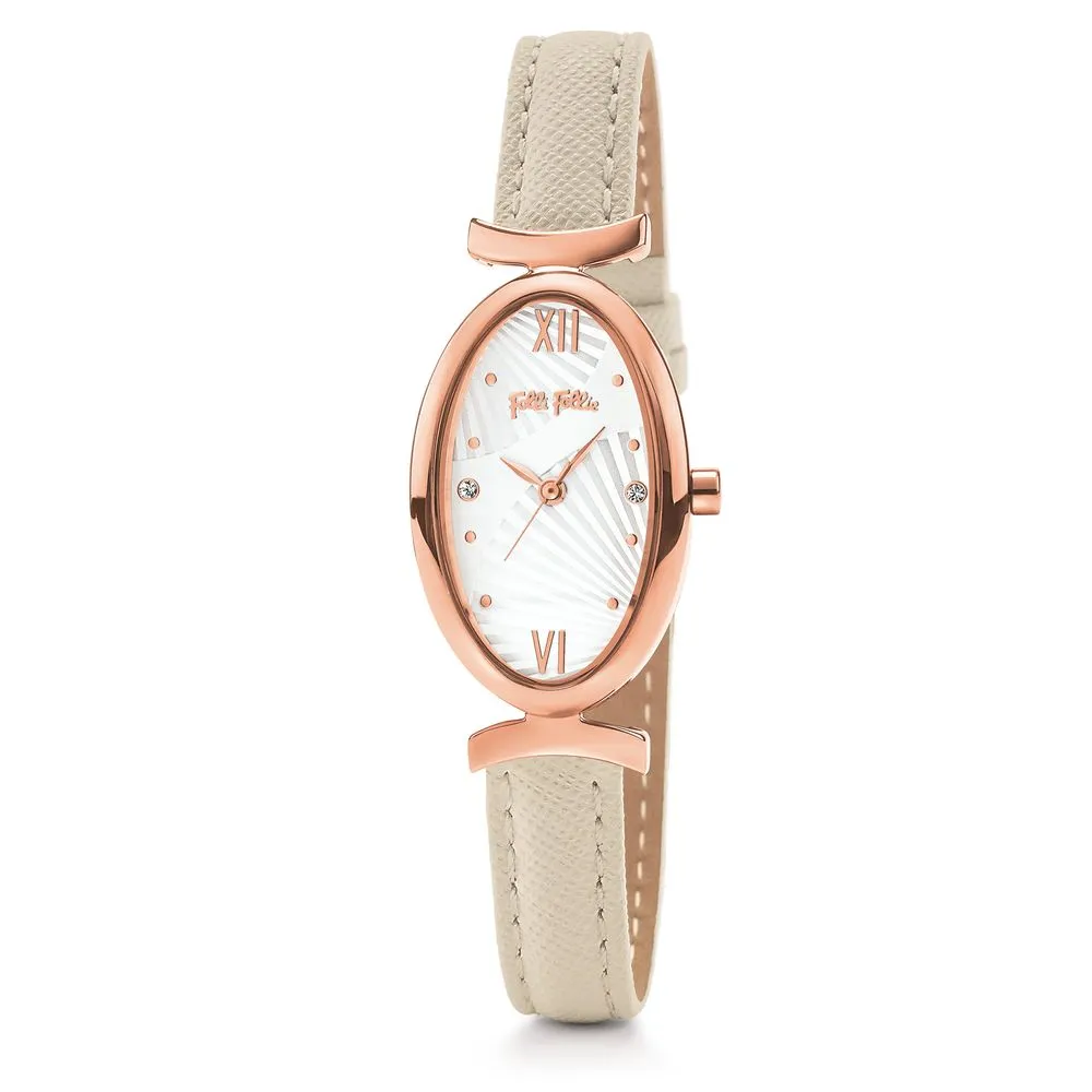 Folli Follie Women's Beige Leather Watch