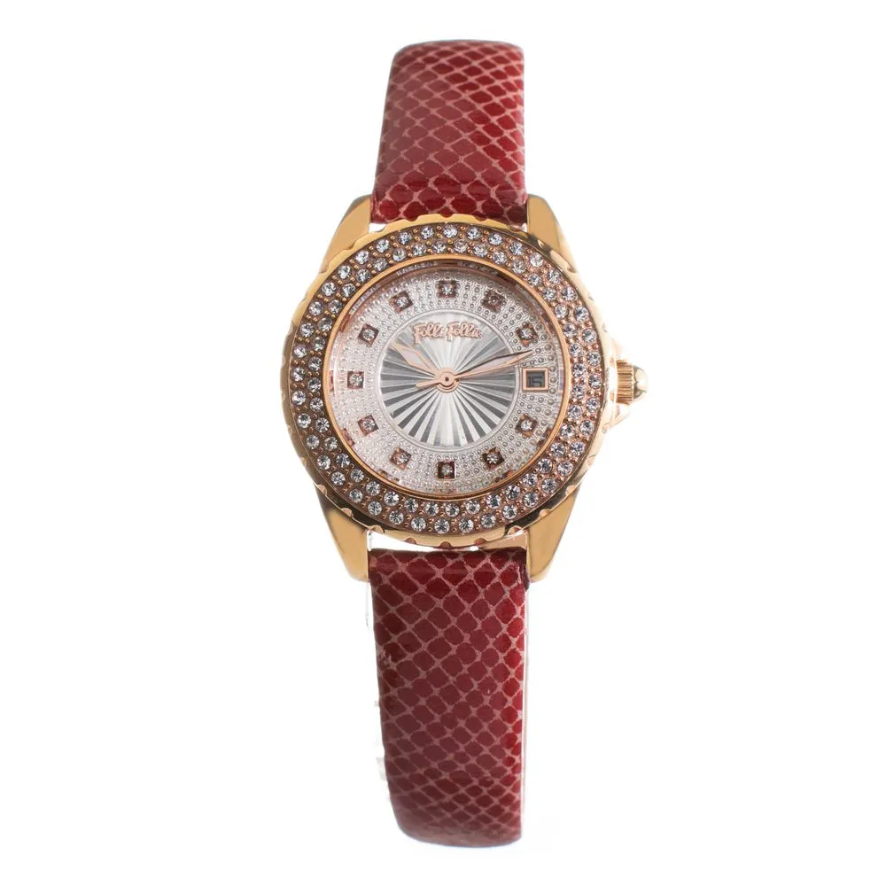 Folli Follie Women's Red Leather Watch