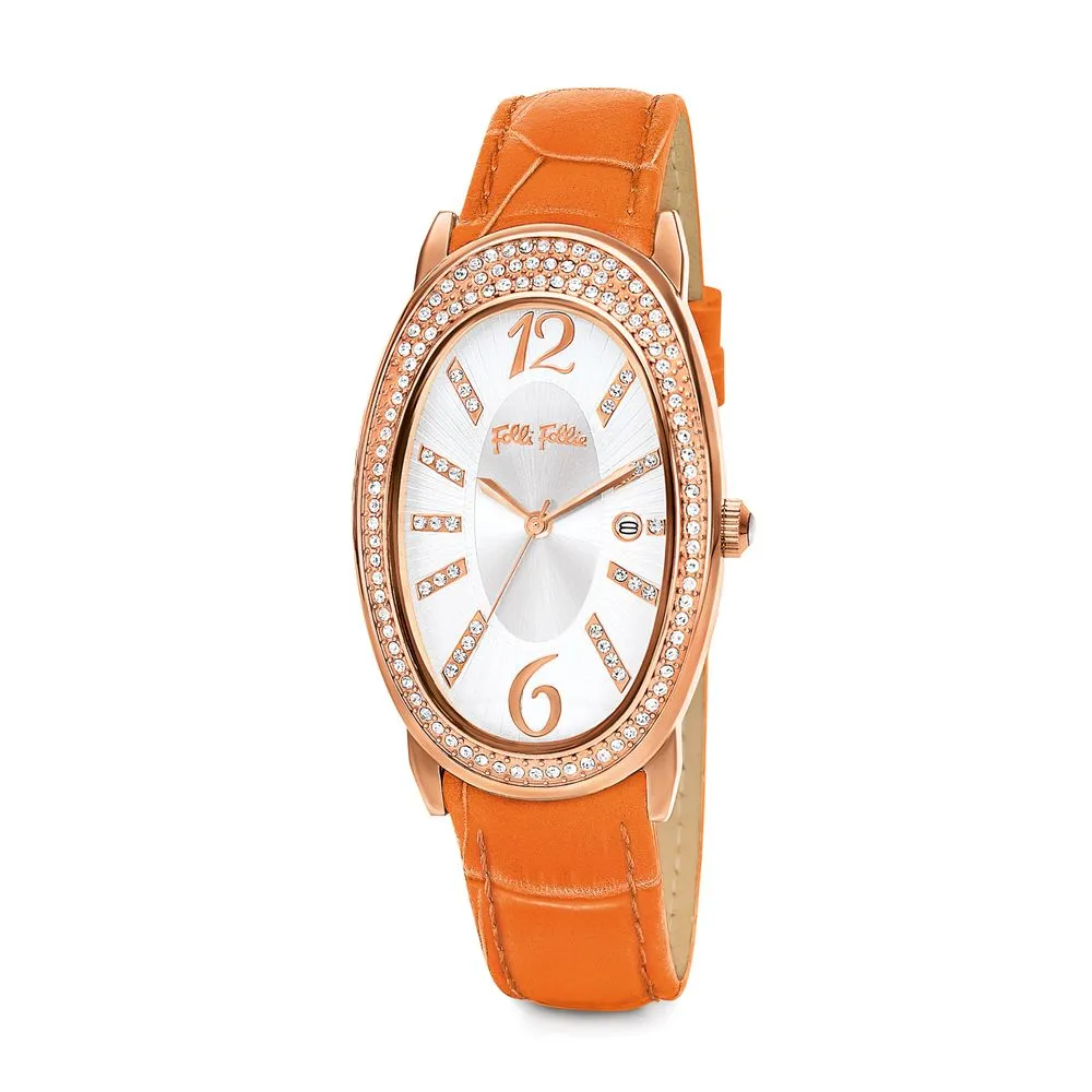 Folli Follie Women's Orange Leather Watch