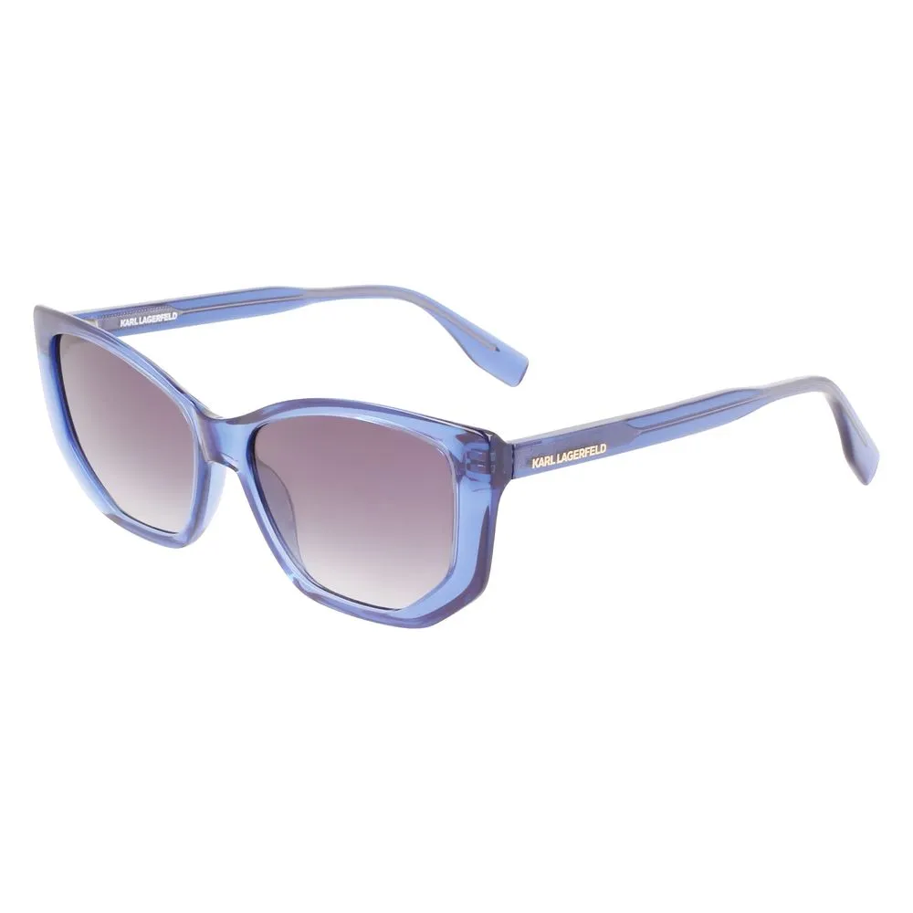 Karl Lagerfeld Women's Blue Injected Sunglasses