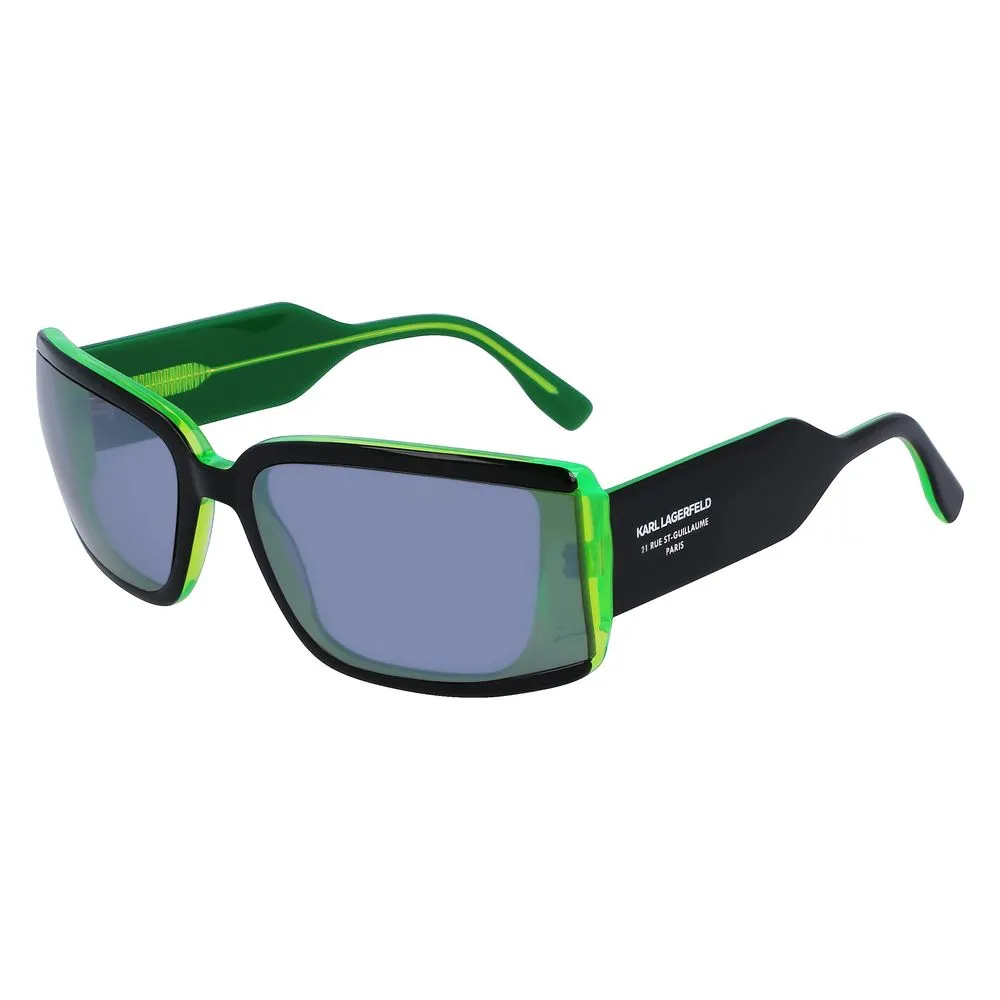 Karl Lagerfeld Unisex Black Acetate Sunglasses