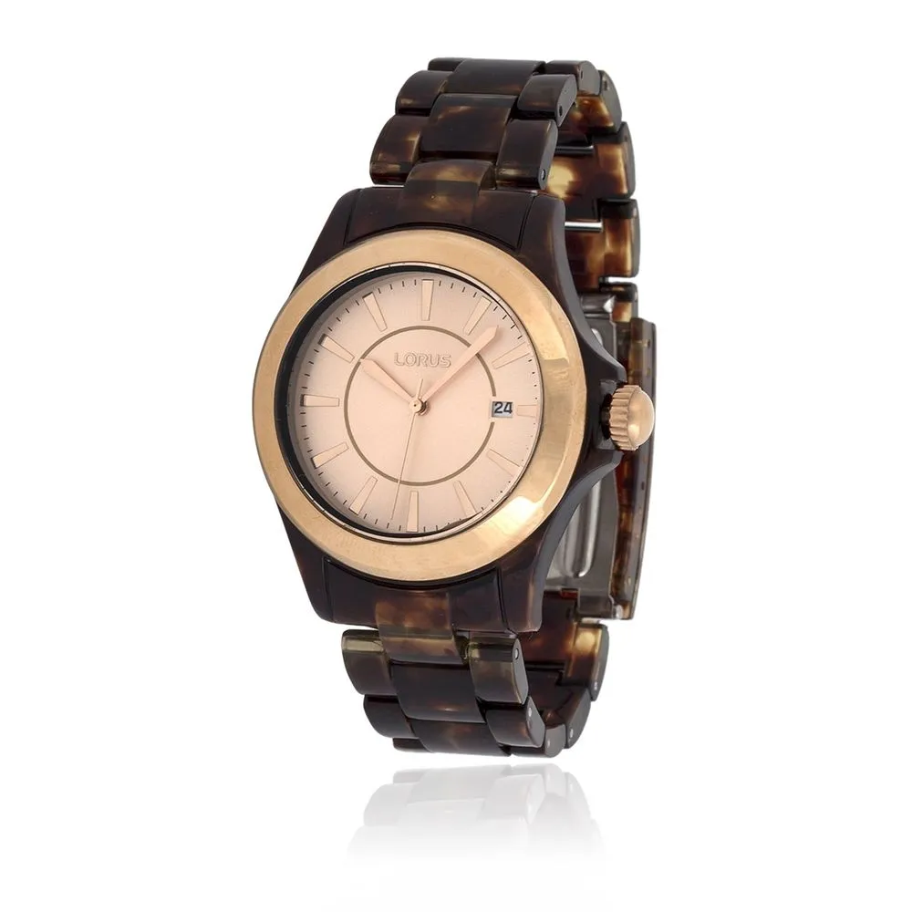 Lorus Women's Brown Plastic Watch