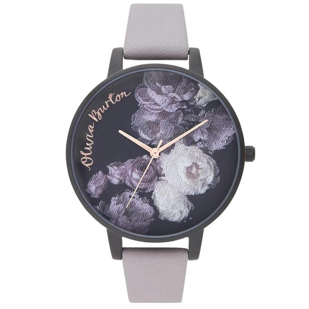 Olivia Burton Women's Gray Synthetic Leather Watch