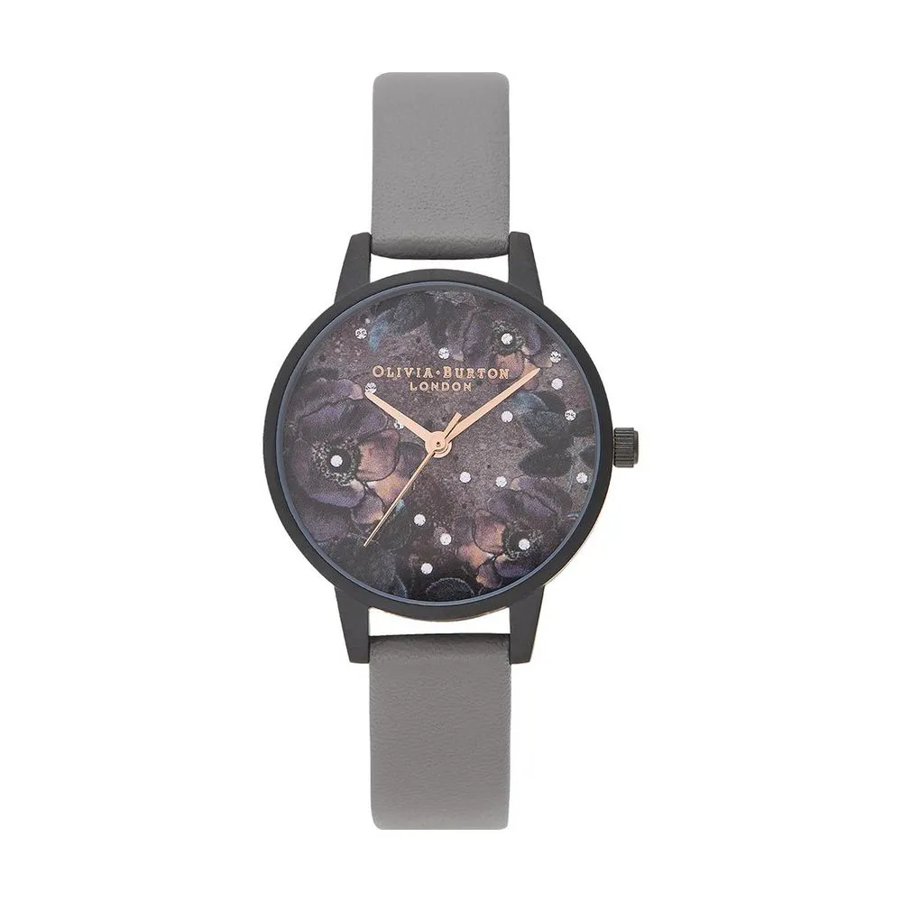 Olivia Burton Women's Gray Synthetic Leather Watch