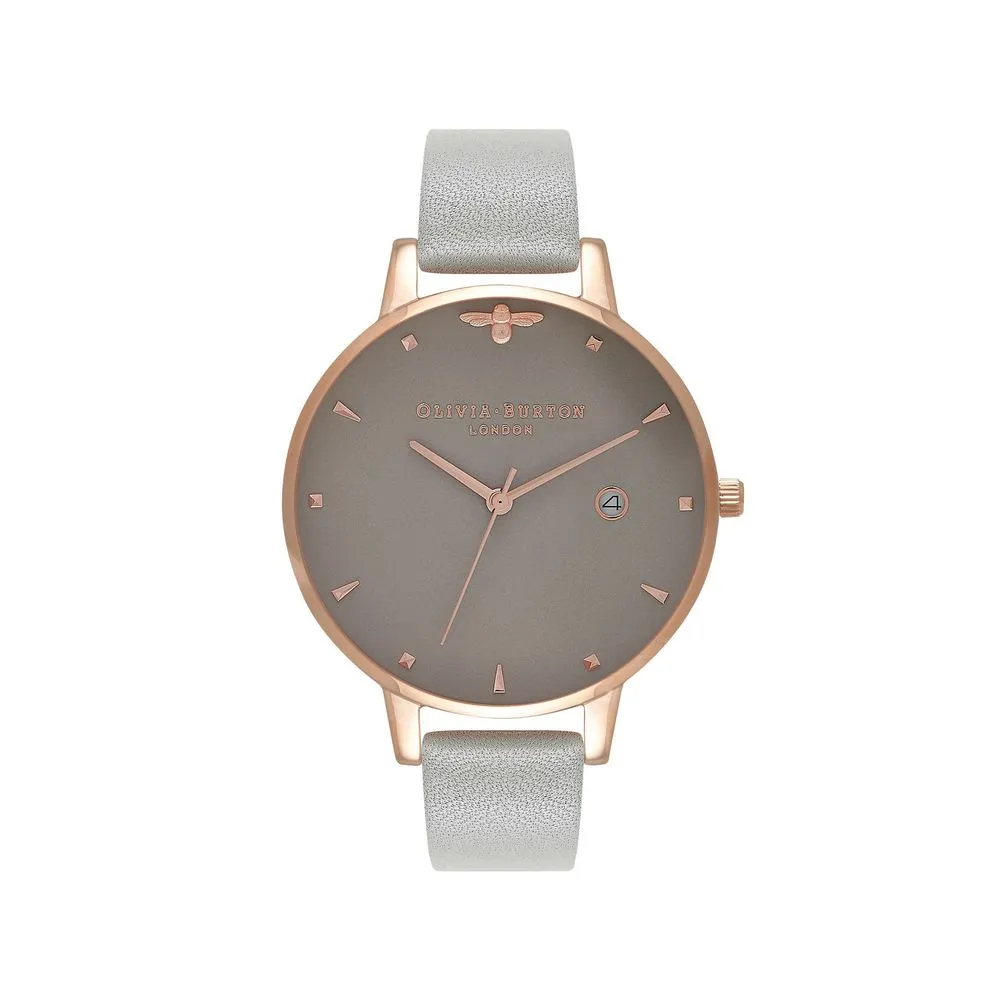 Olivia Burton Women's Gray Synthetic Leather Watch
