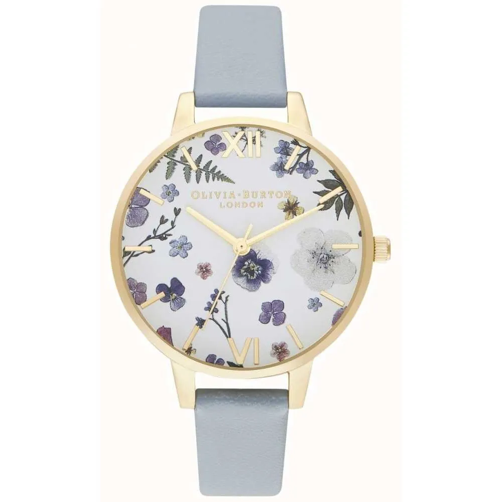 Olivia Burton Women's Blue Synthetic Leather Watch