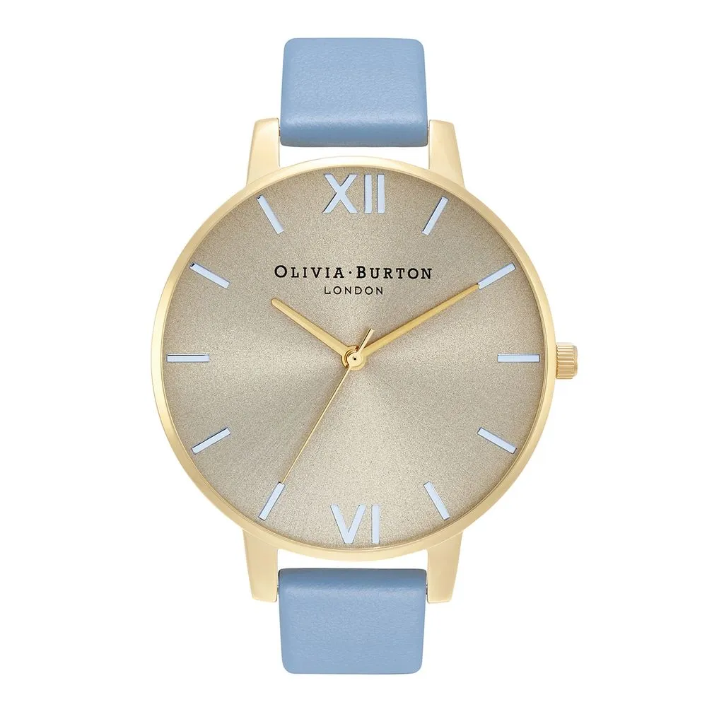 Olivia Burton Women's Blue Synthetic Leather Watch