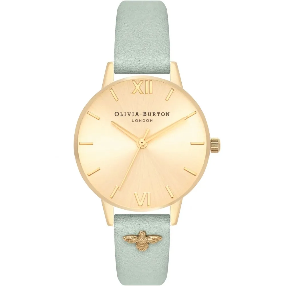 Olivia Burton Women's Green Synthetic Leather Watch