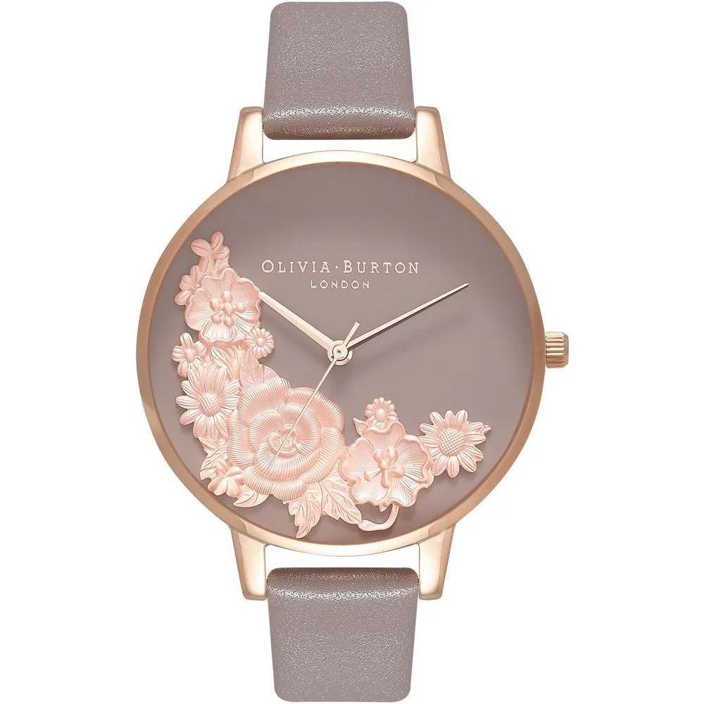 Olivia Burton Women's Gray Leather Watch