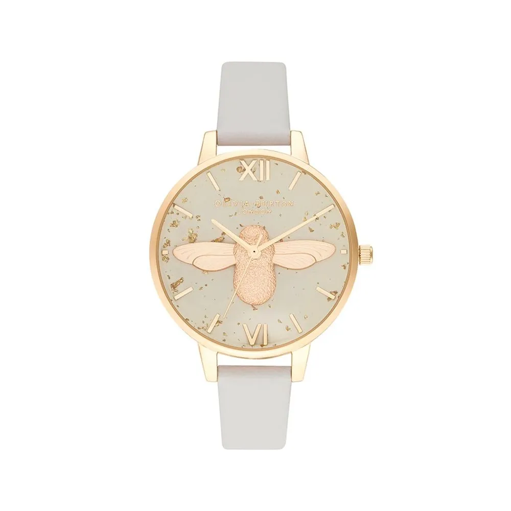 Olivia Burton Women's Gray Synthetic Leather Watch