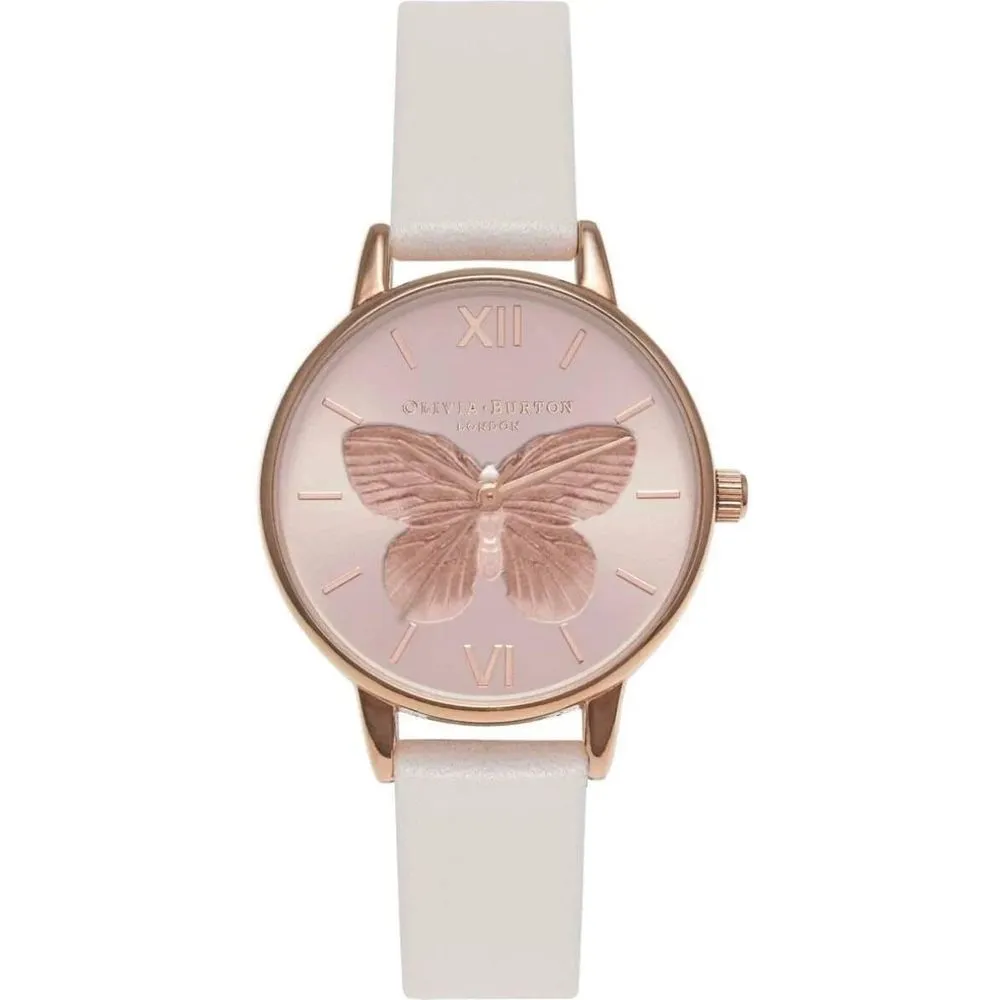 Olivia Burton Women's White Synthetic Leather Watch