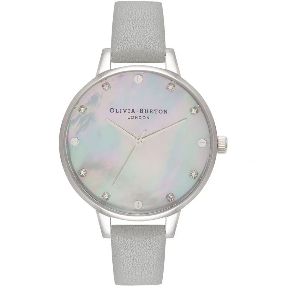 Olivia Burton Women's Gray Synthetic Leather Watch