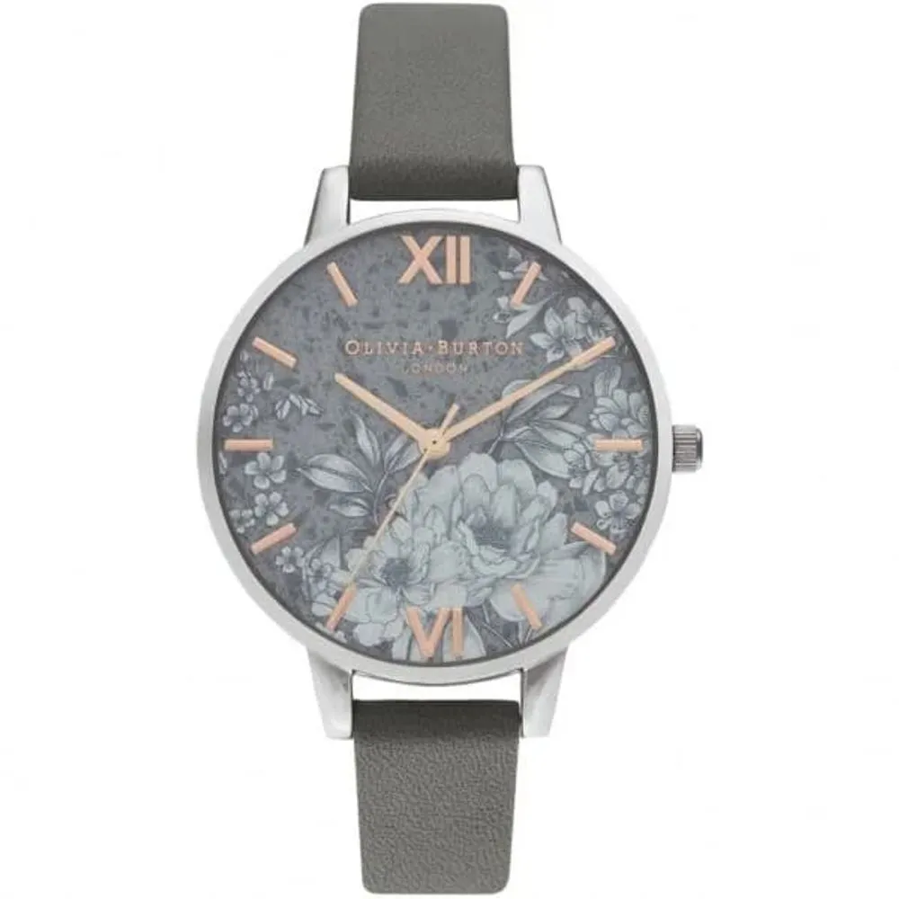 Olivia Burton Women's Gray Synthetic Leather Watch