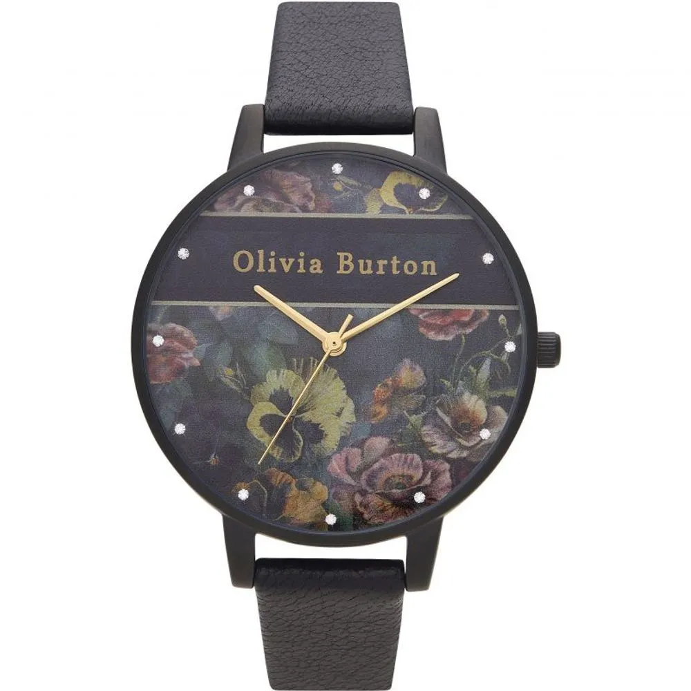 Olivia Burton Women's Black Leather Watch