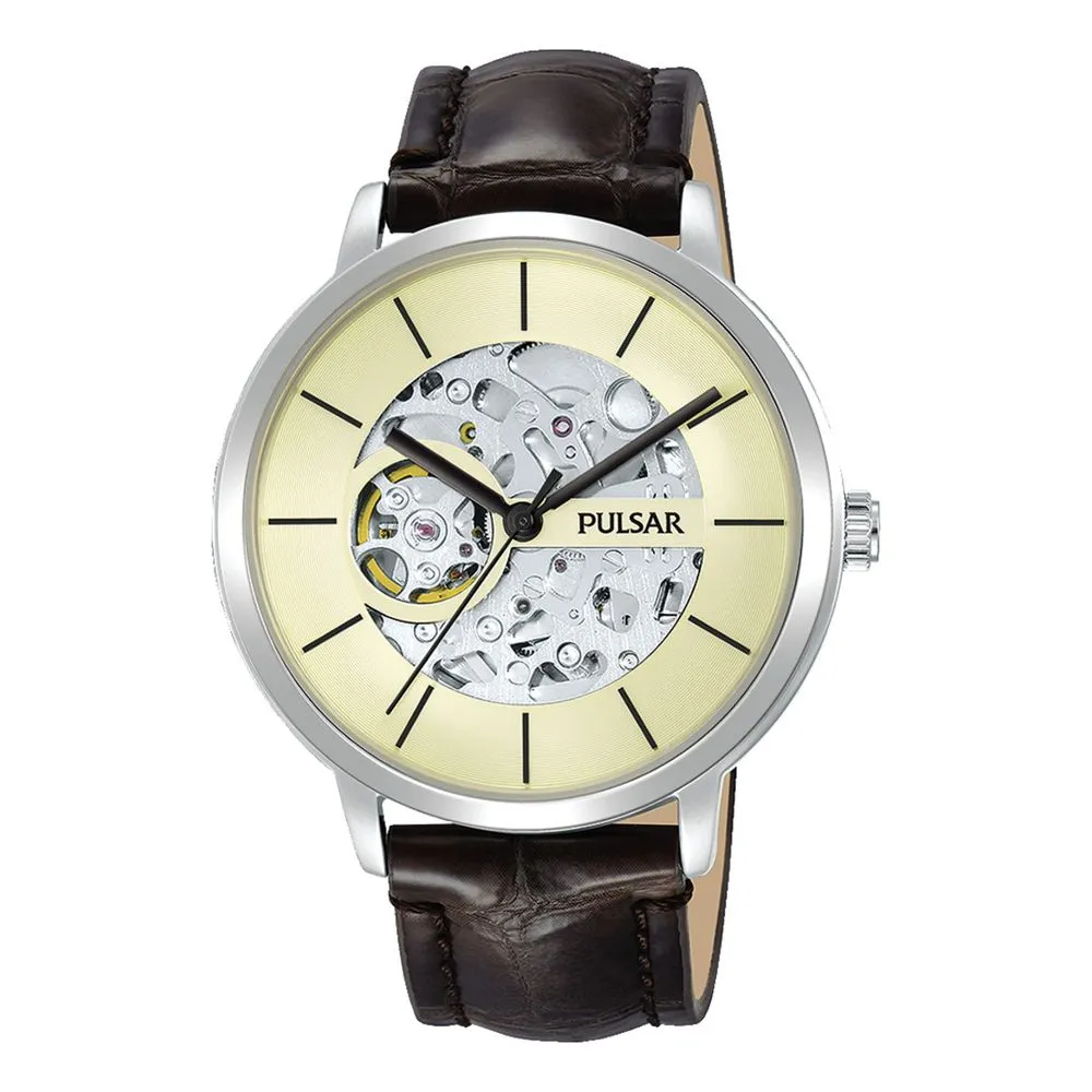 Pulsar Men's Brown Leather Watch