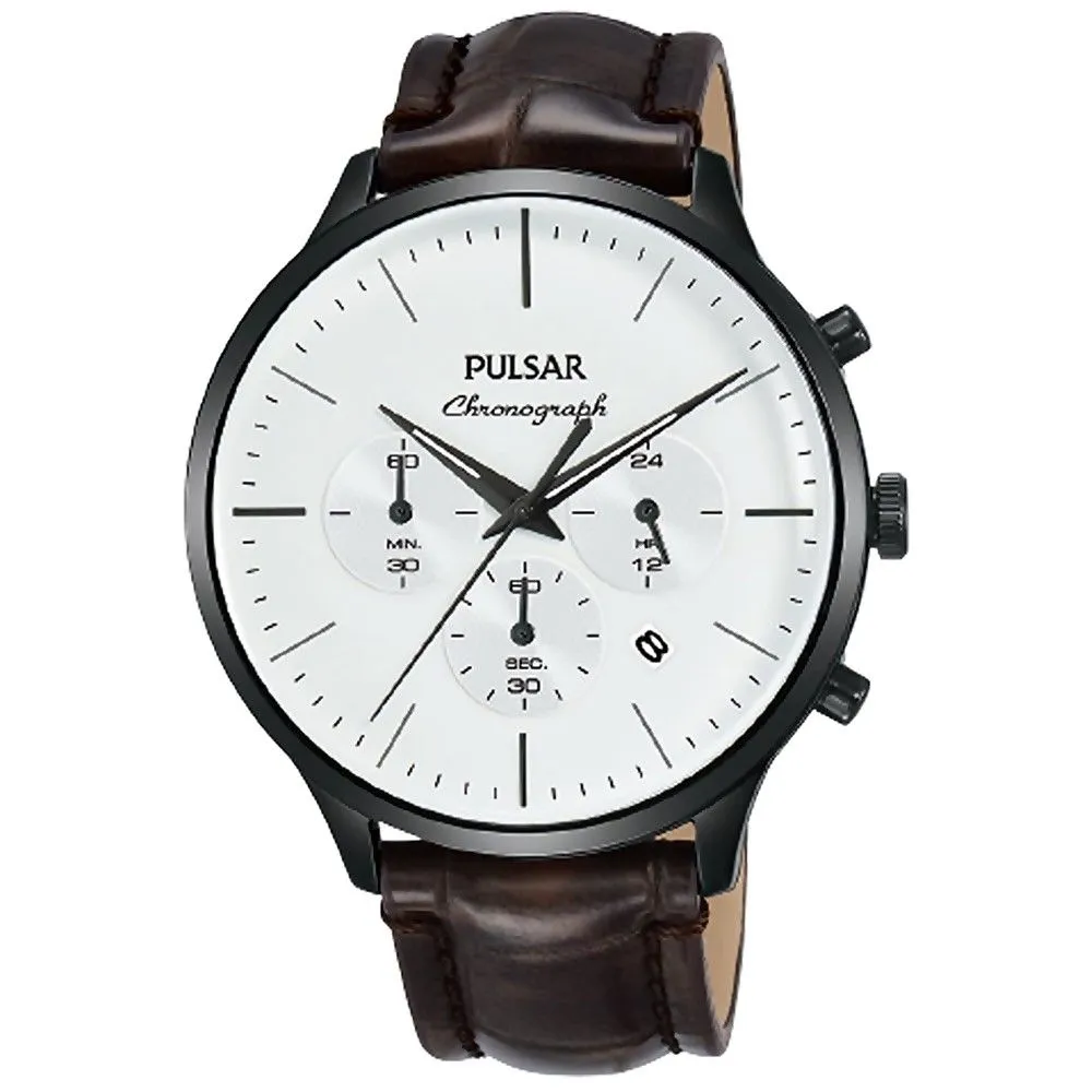Pulsar Men's Brown Leather Watch