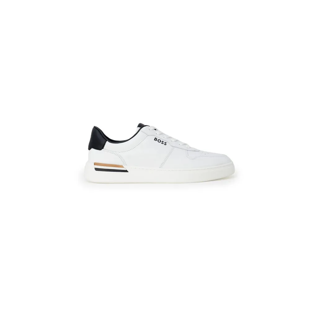 Hugo Boss Men's White Leather Sneaker