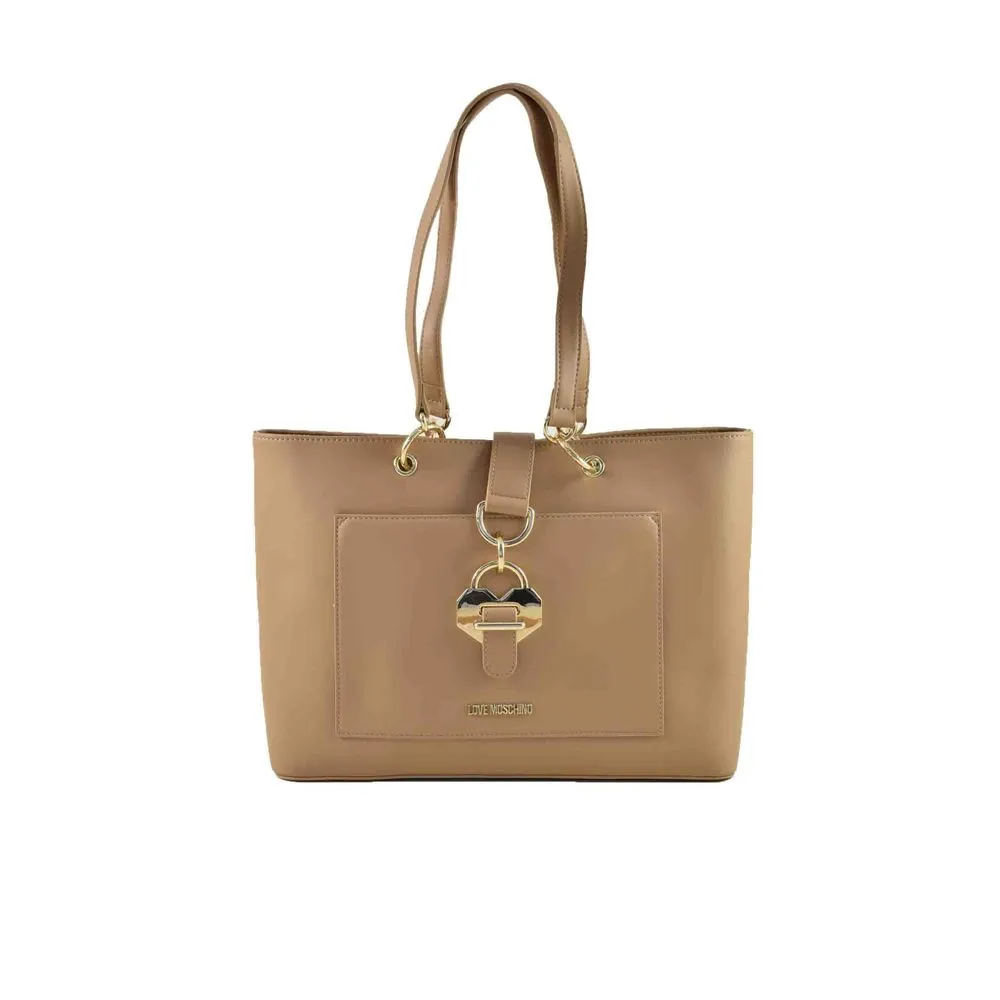Love Moschino Women's Beige Polyethylene Handbag