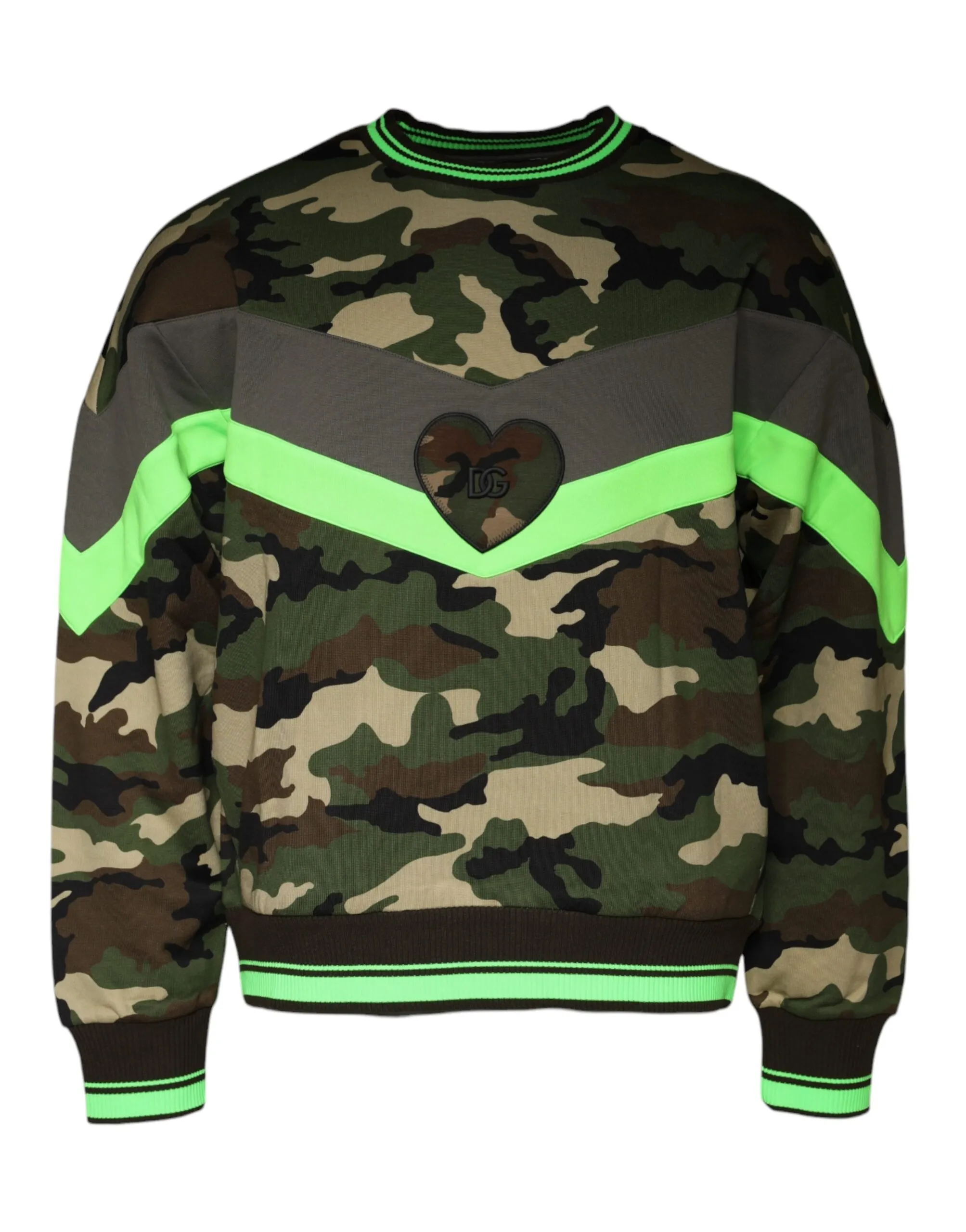 Dolce & Gabbana Men's Multicolor Camouflage Sweatshirt Sweater