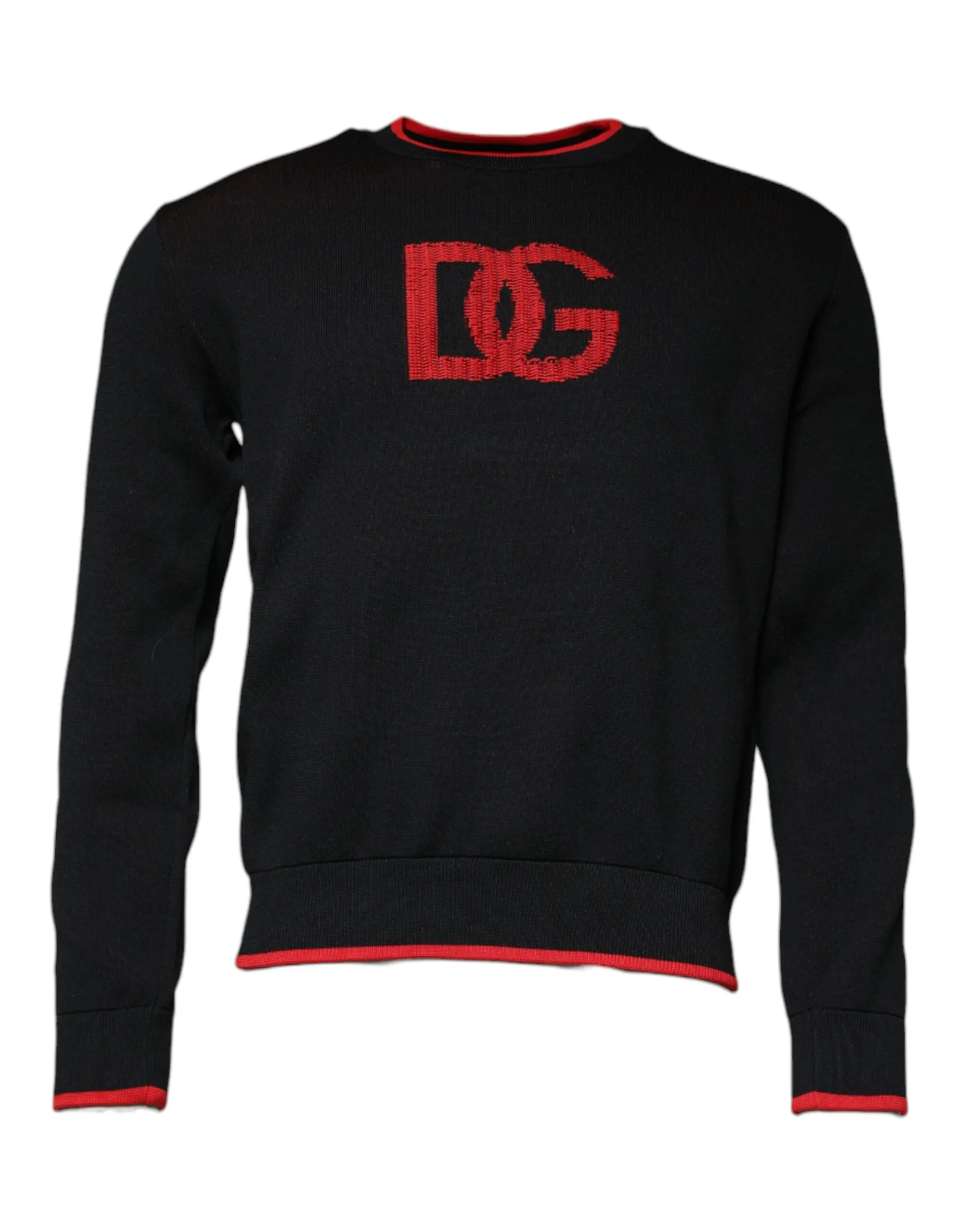 Dolce & Gabbana Men's Black DG Logo Crew Neck Sweatshirt Sweater
