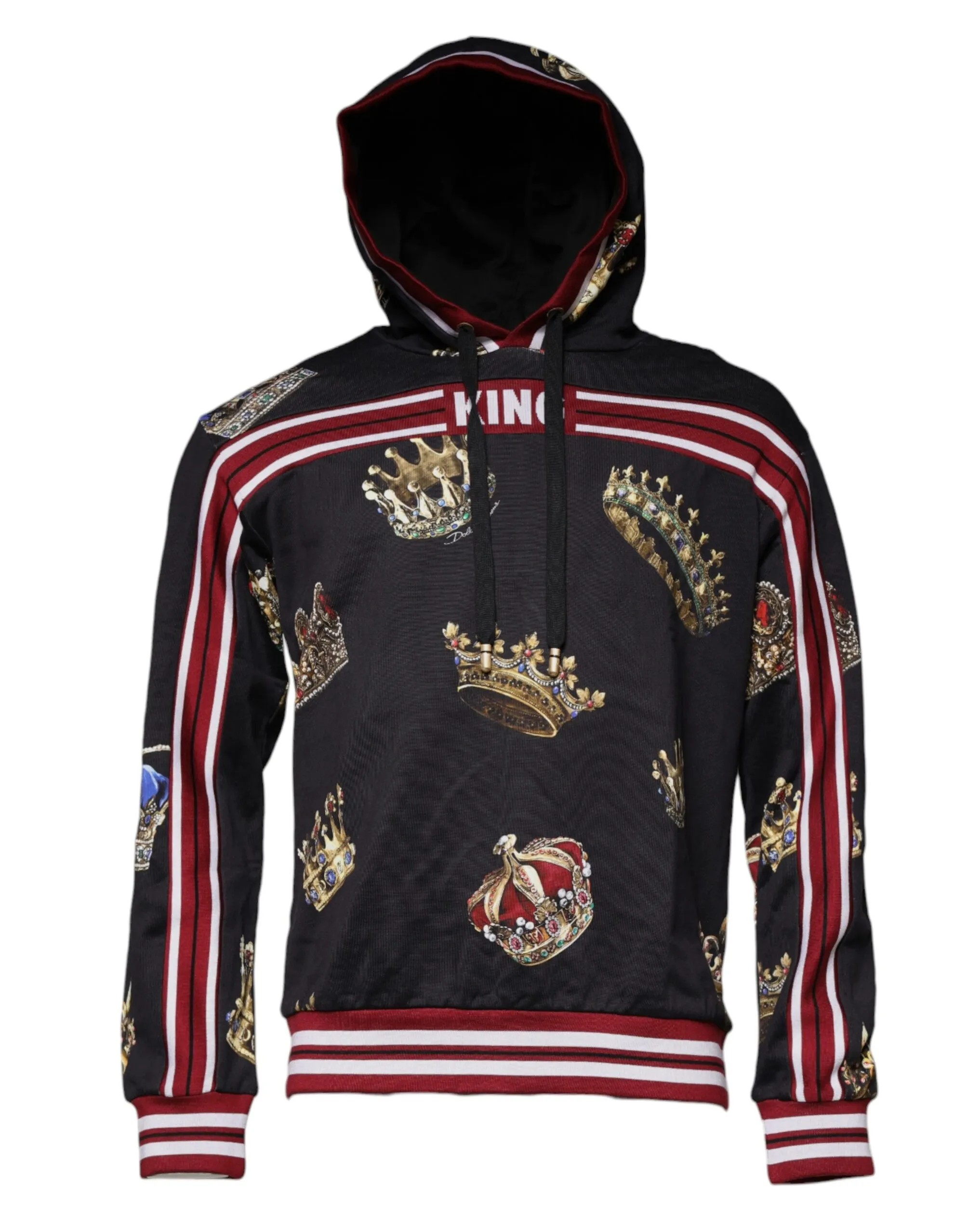 Dolce & Gabbana Men's Multicolor Crown Hooded Sweatshirt Sweater
