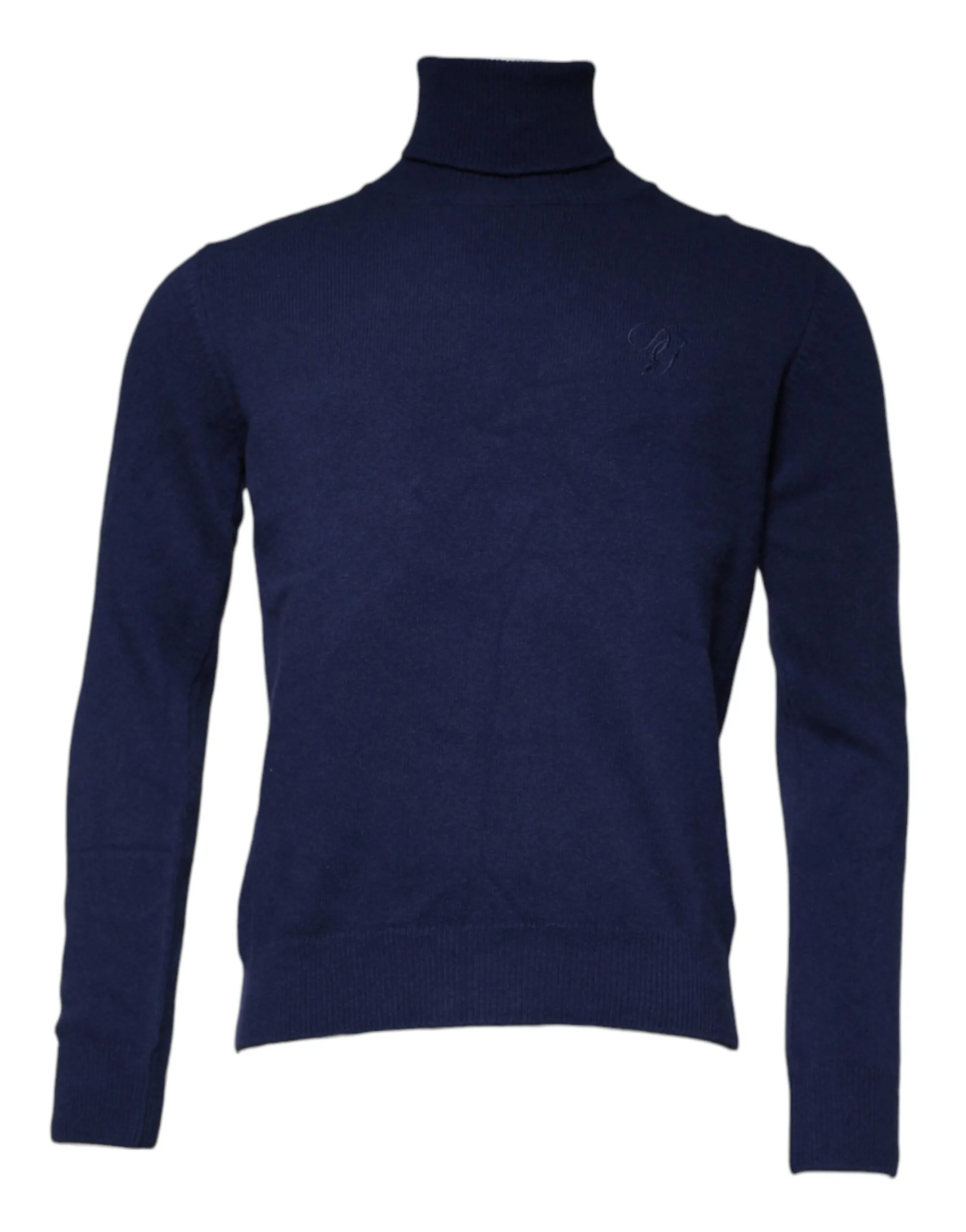 Dolce & Gabbana Men's Blue Wool Knit Turtleneck Pullover Sweater