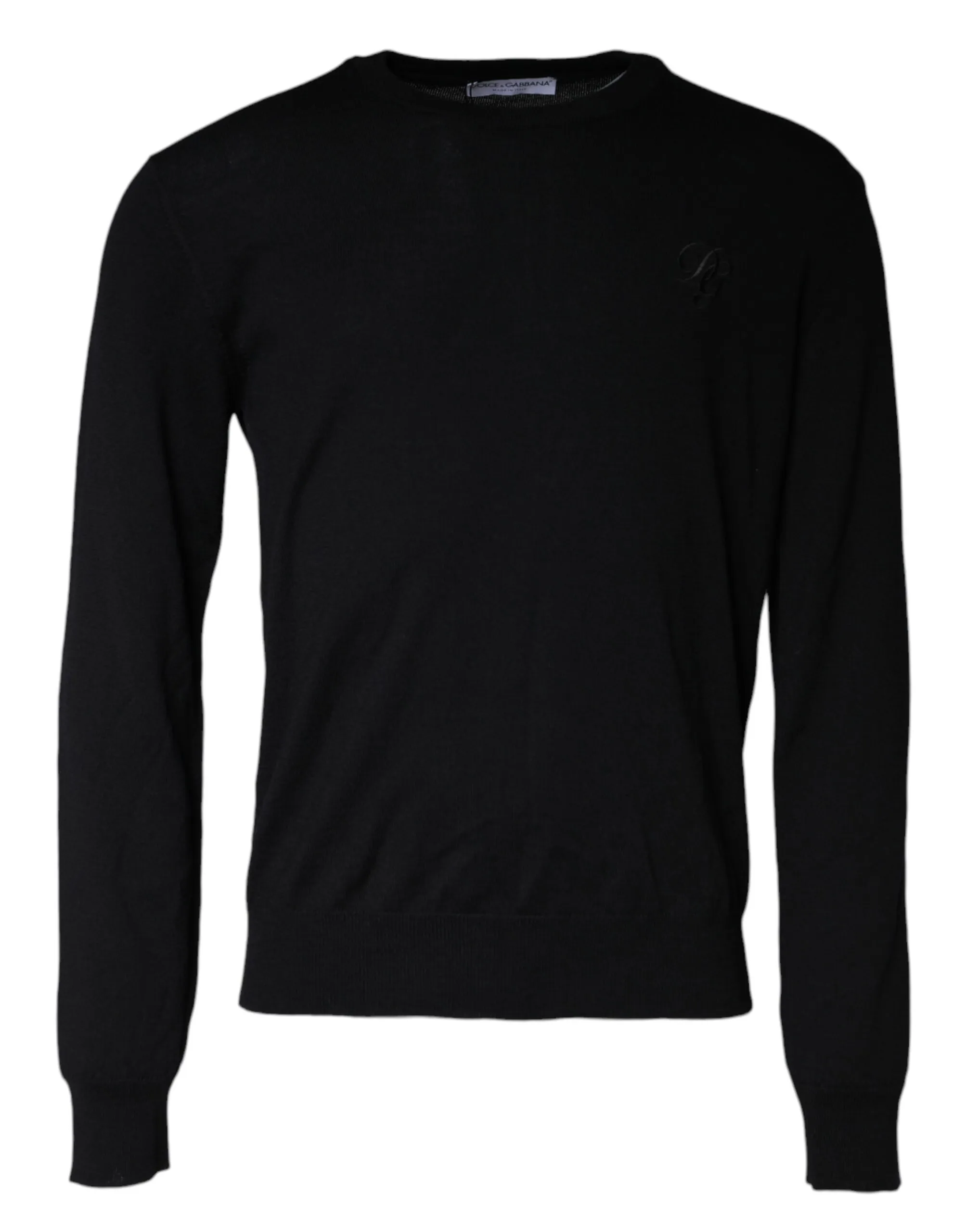 Dolce & Gabbana Men's Black Wool Knit Crew Neck Pullover Sweater