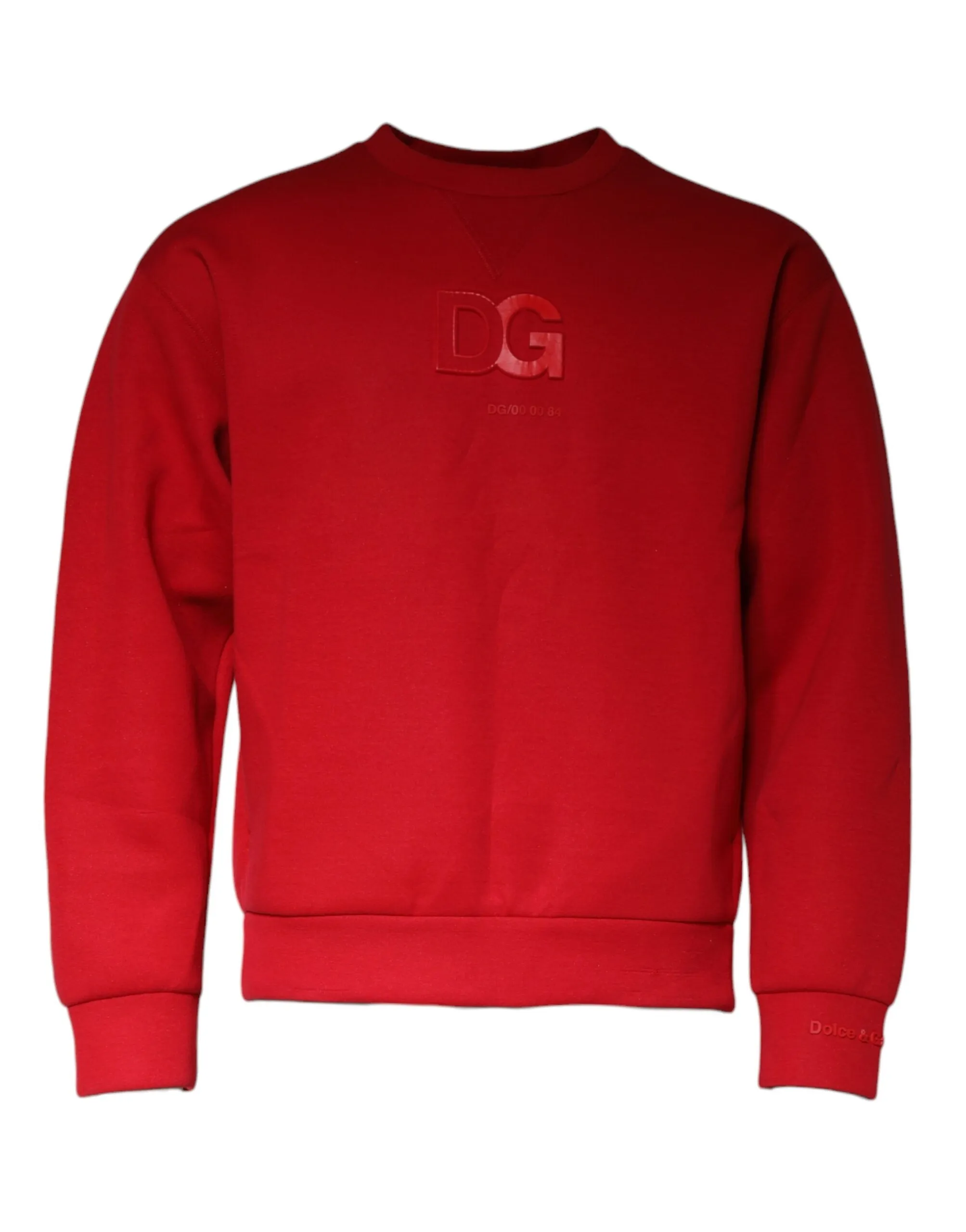 Dolce & Gabbana Men's Maroon DG Logo Cotton Sweatshirt Sweater