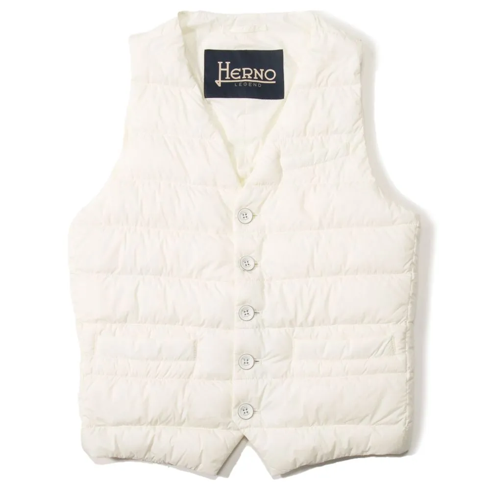 Herno Men's White Polyamide Vest