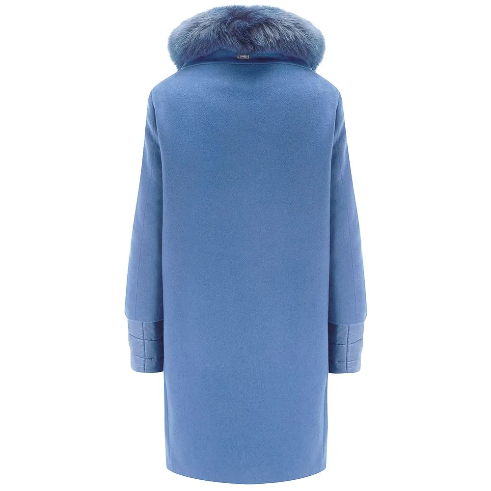 Herno Women's Light Blue Cashmere Jackets & Coat