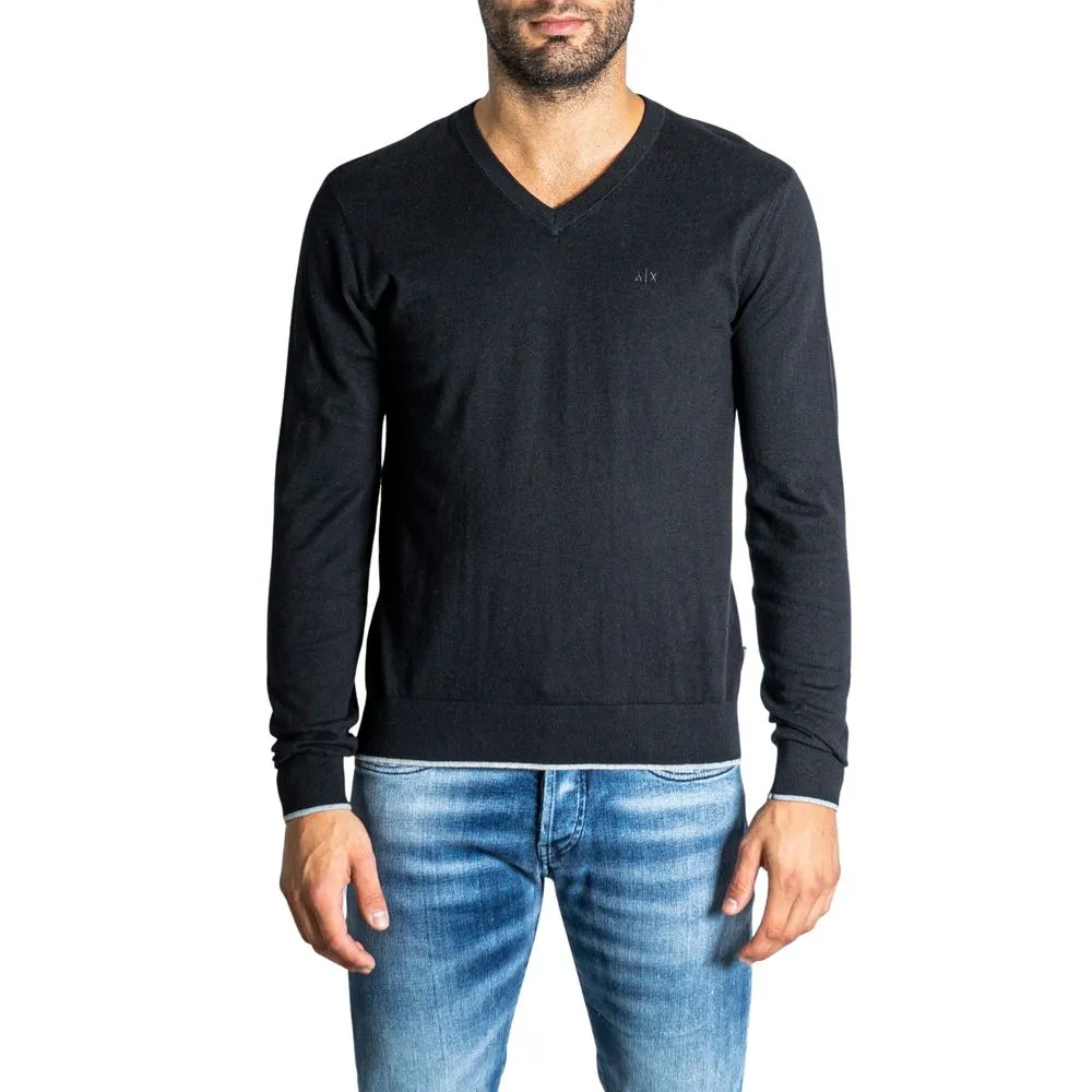 Armani Exchange Men's Black Cotton T-Shirt