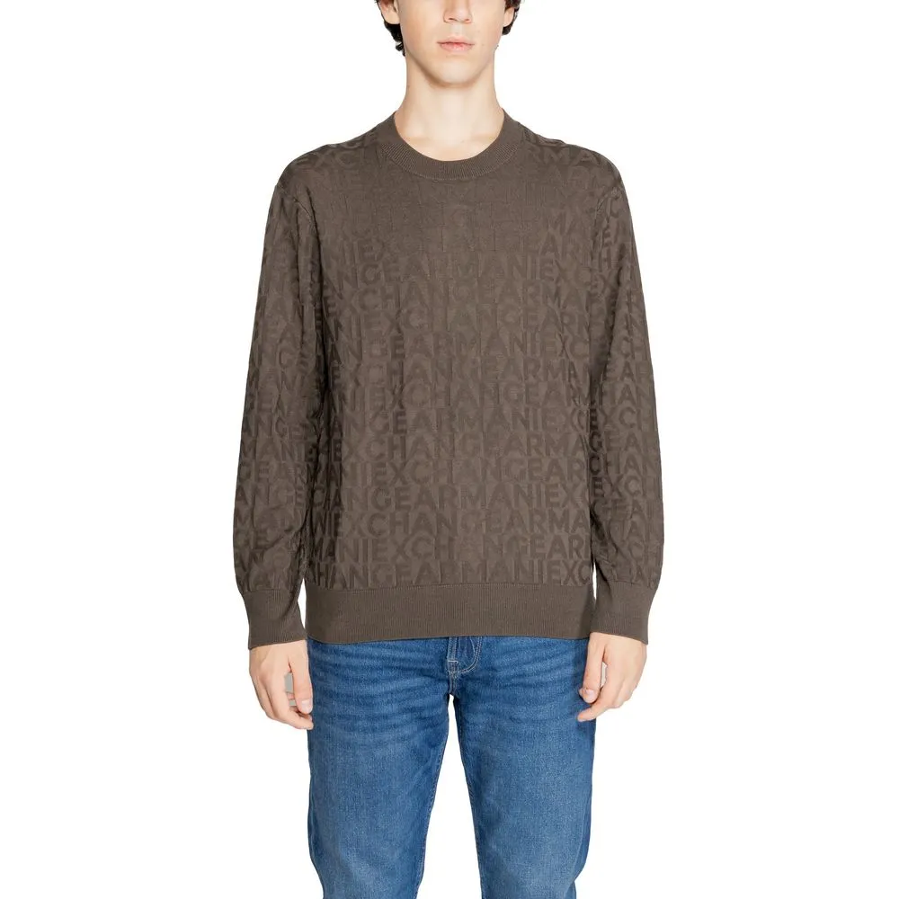 Armani Exchange Men's Green Viscose T-Shirt