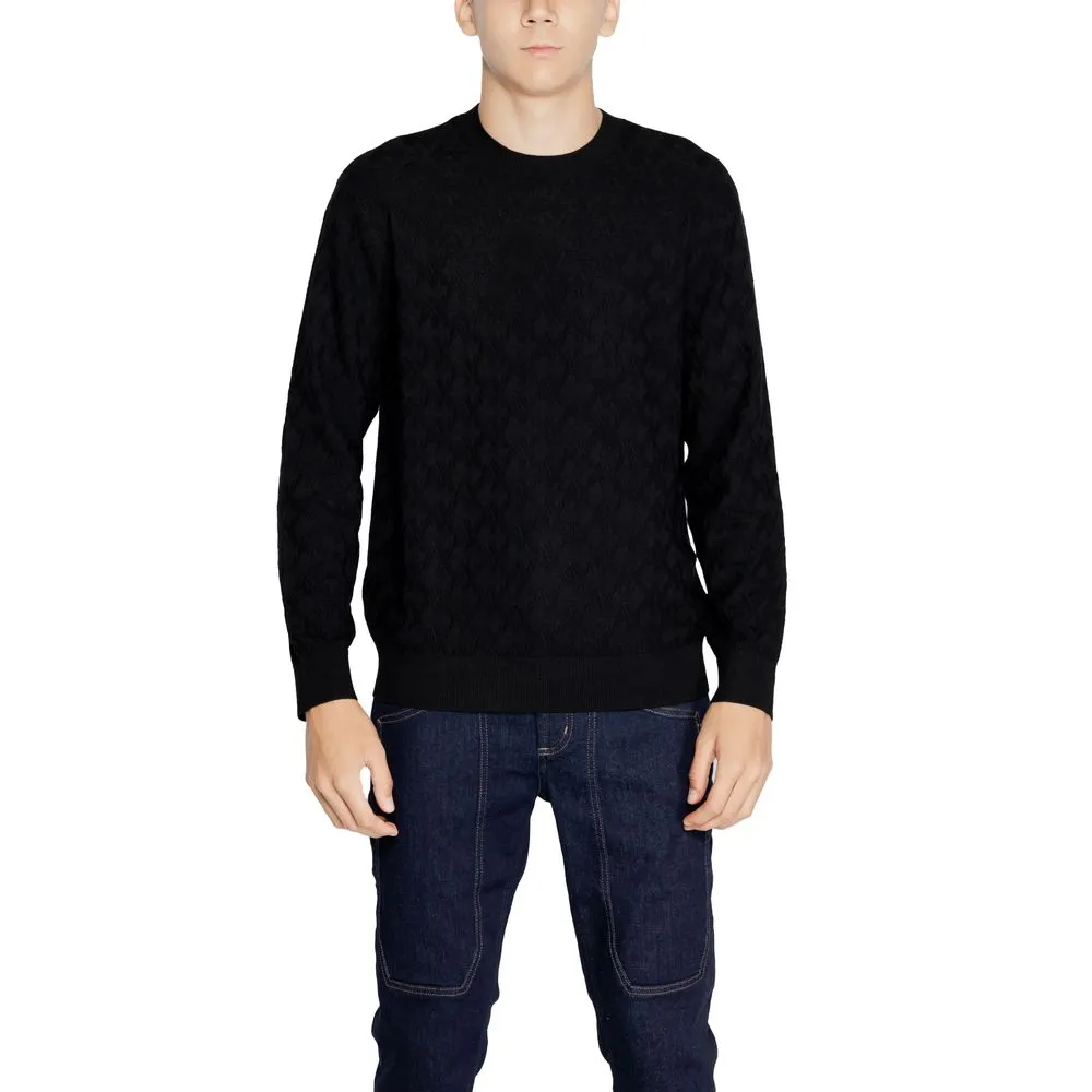 Armani Exchange Men's Black Viscose T-Shirt