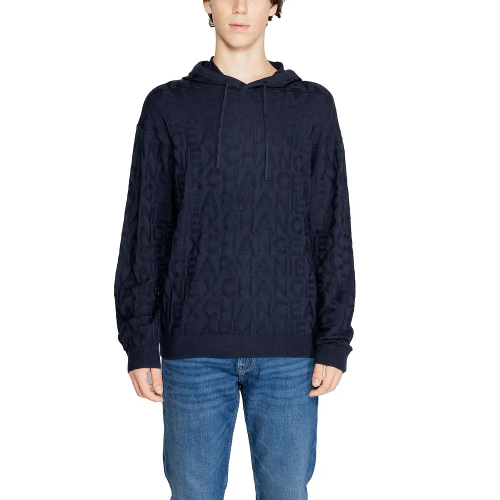 Armani Exchange Men's Blue Viscose T-Shirt