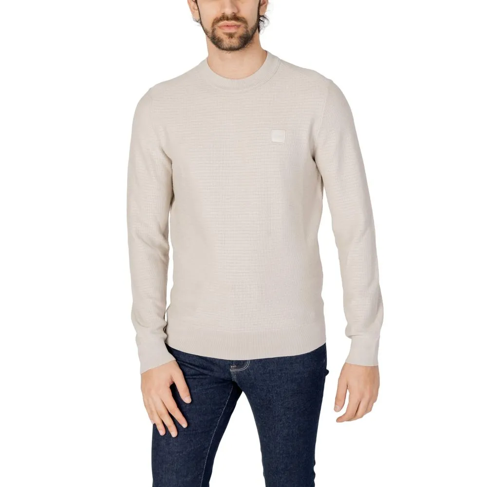 Hugo Boss Men's Beige Cotton T-Shirt