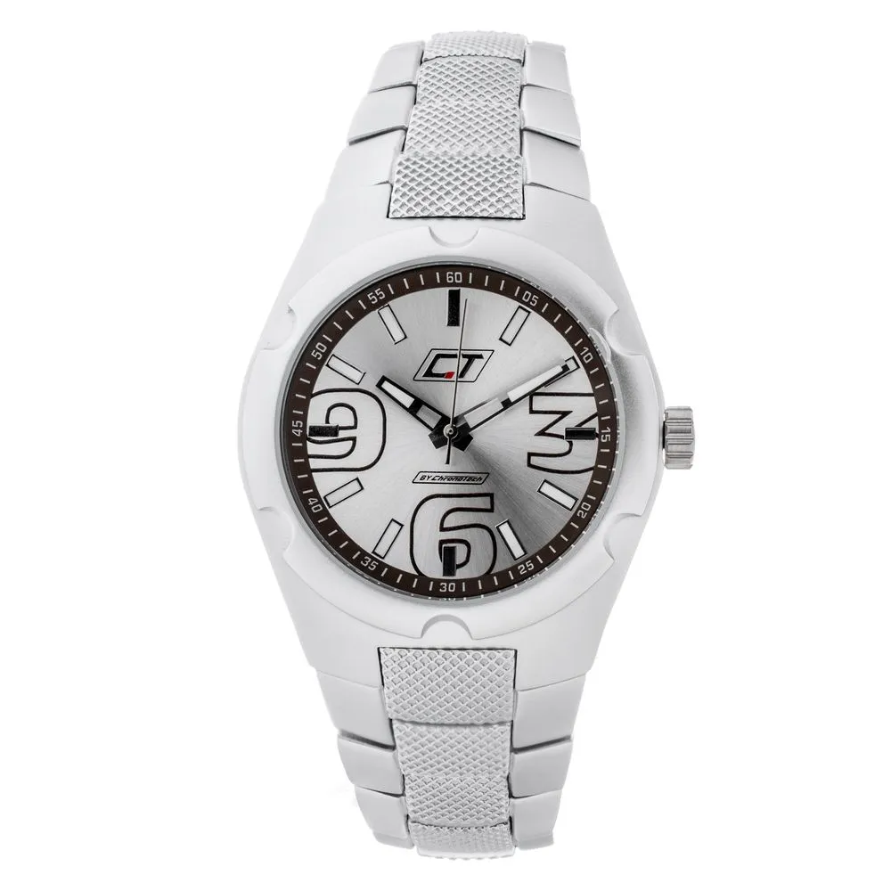 Chronotech Men's Silver Steel Watch