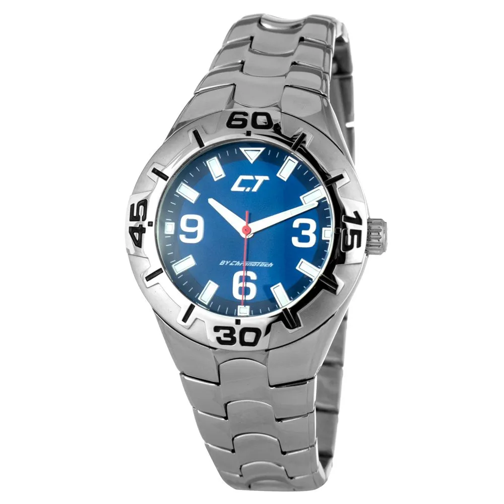 Chronotech Unisex Silver Steel Watch