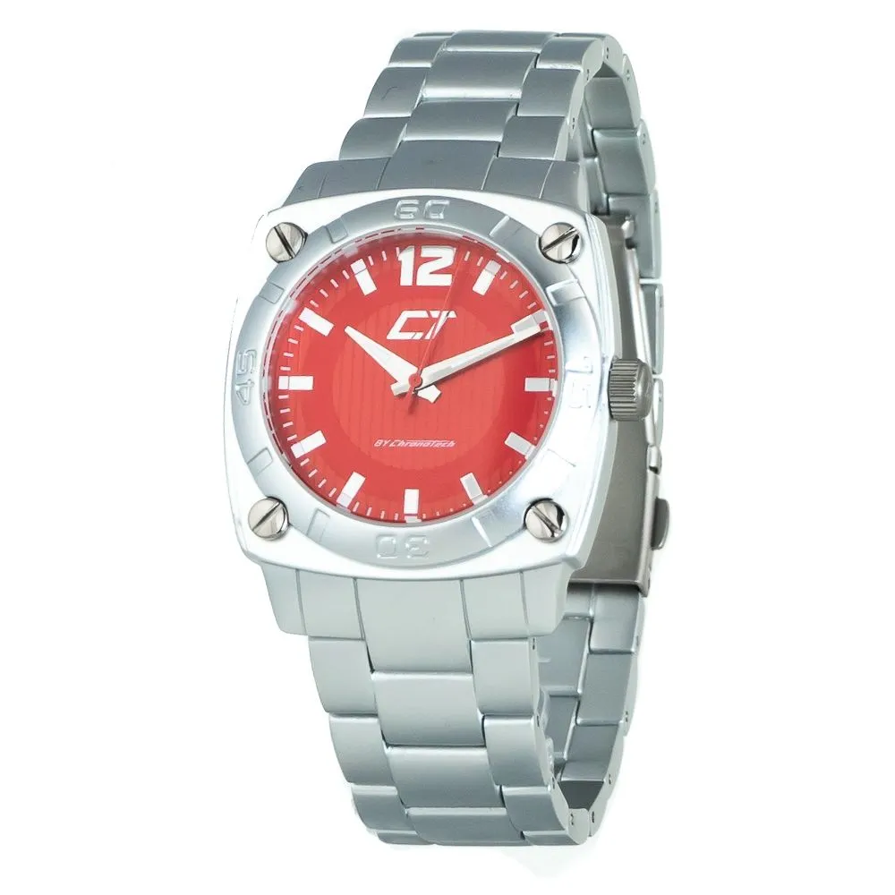 Chronotech Unisex Silver Stainless Steel Watch