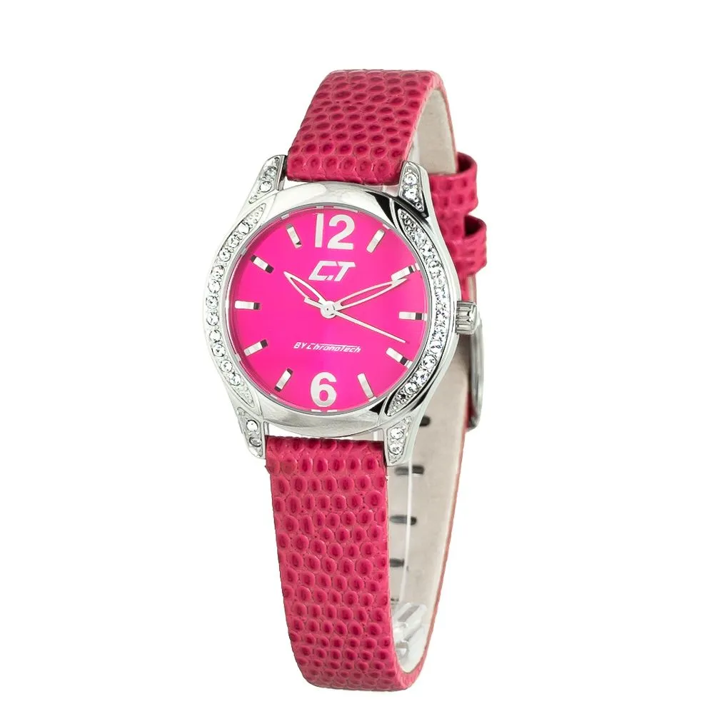Chronotech Women's Multicolor Leather Watch