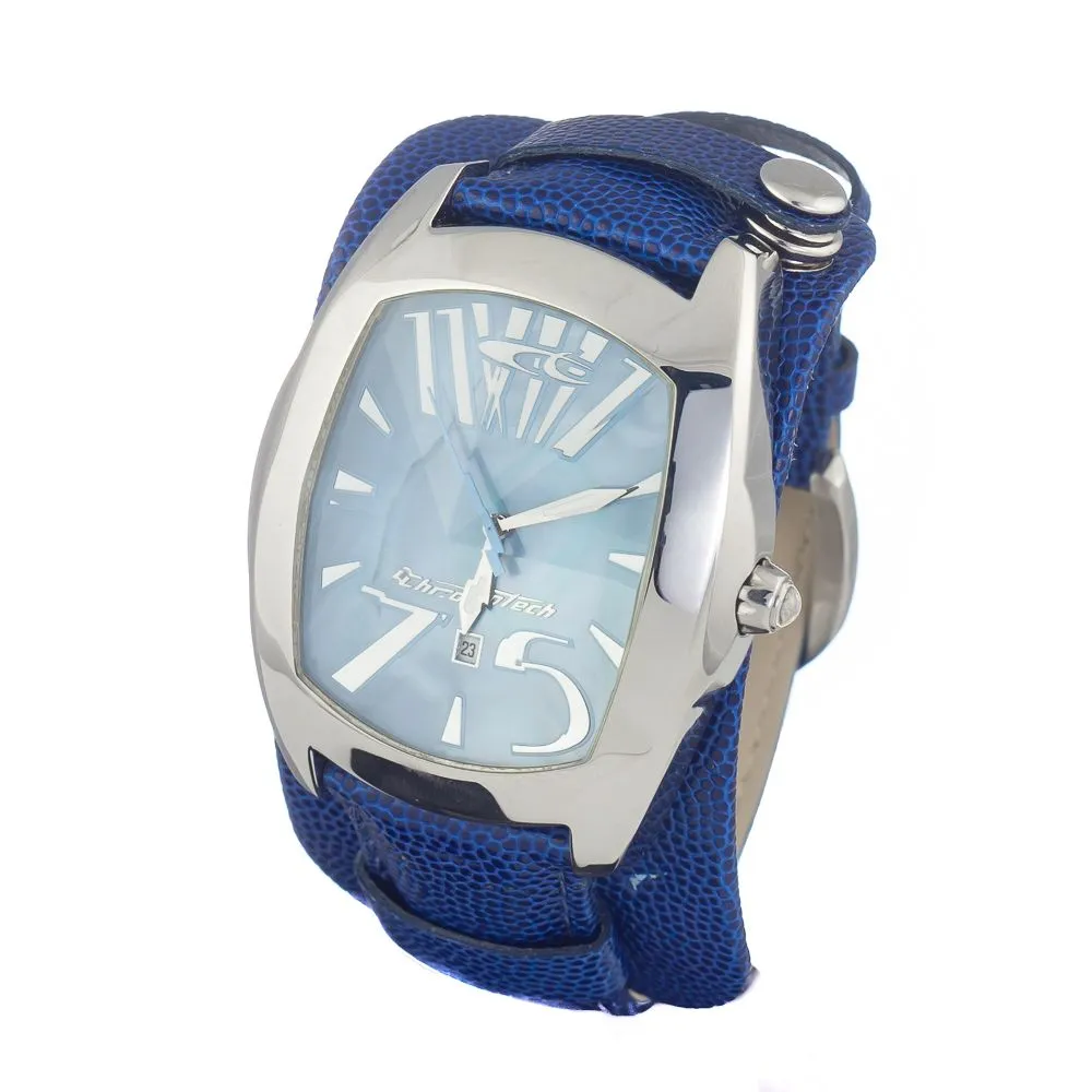 Chronotech Men's Blue Leather Watch