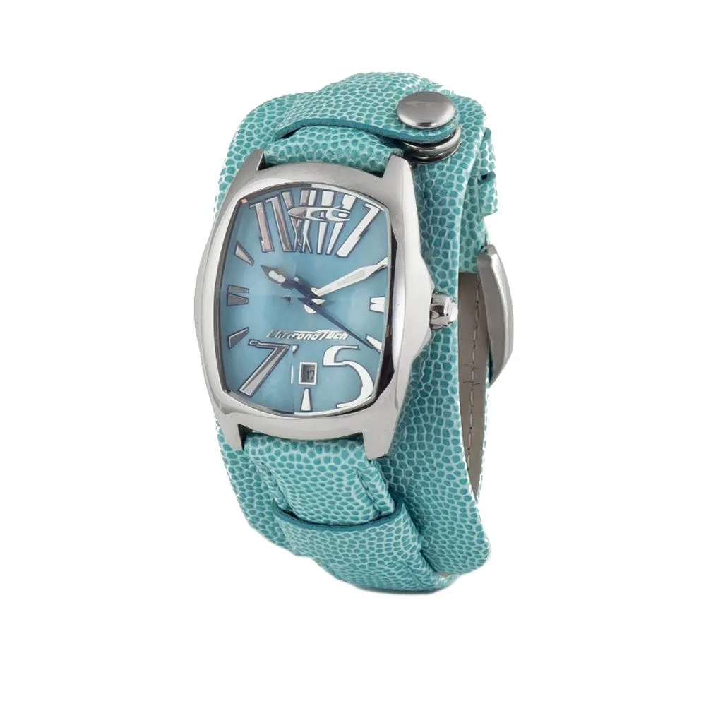 Chronotech Women's Blue Leather Watch
