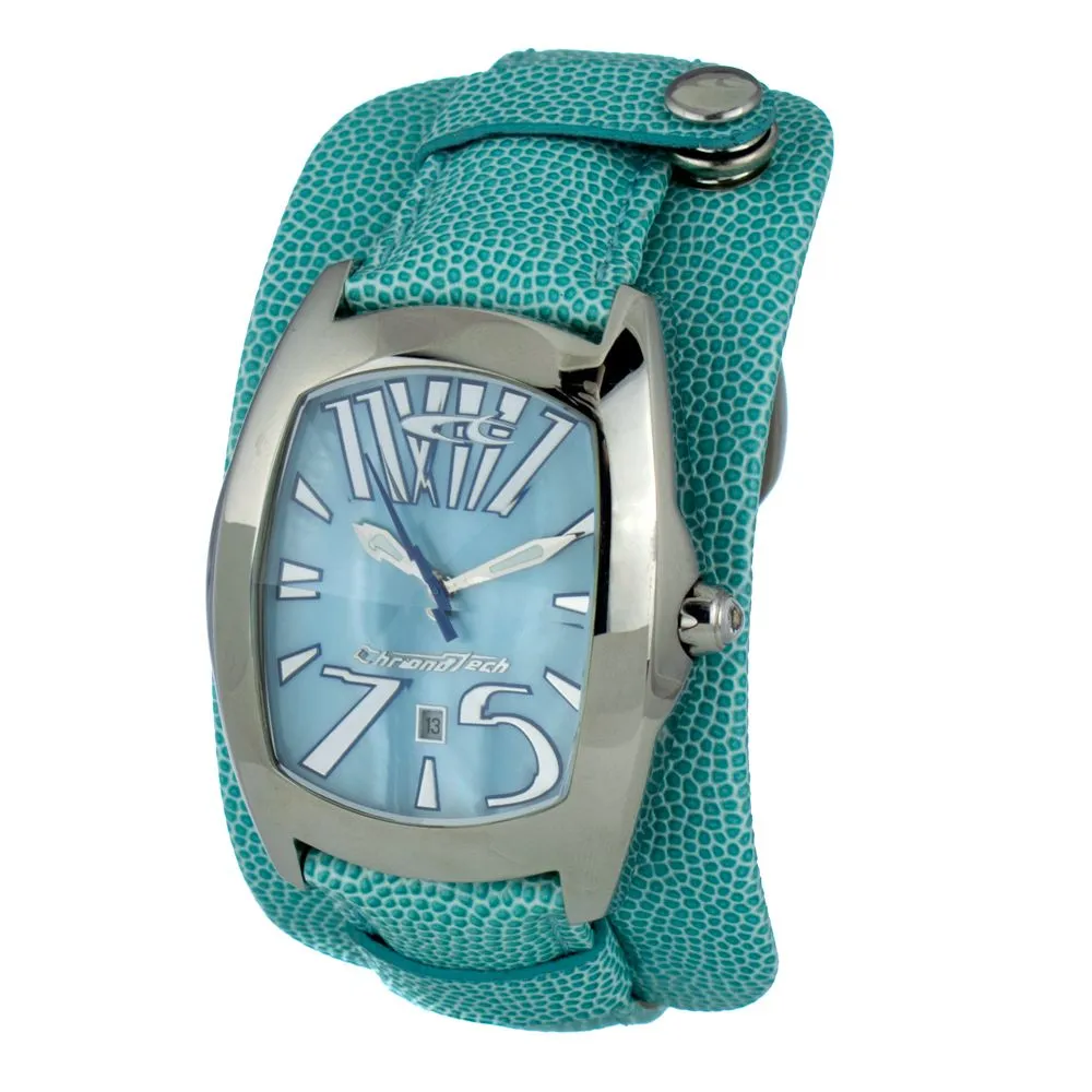 Chronotech Men's Blue Leather Watch