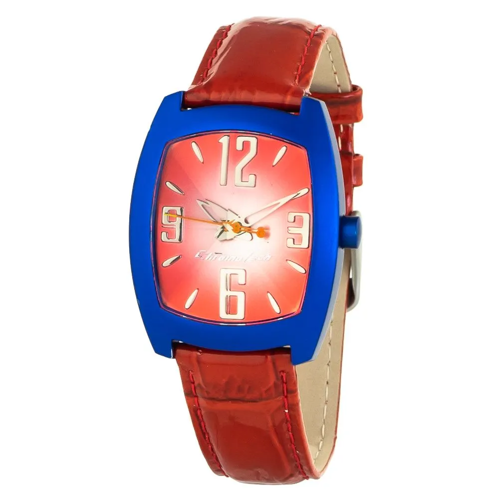 Chronotech Women's Red Leather Watch