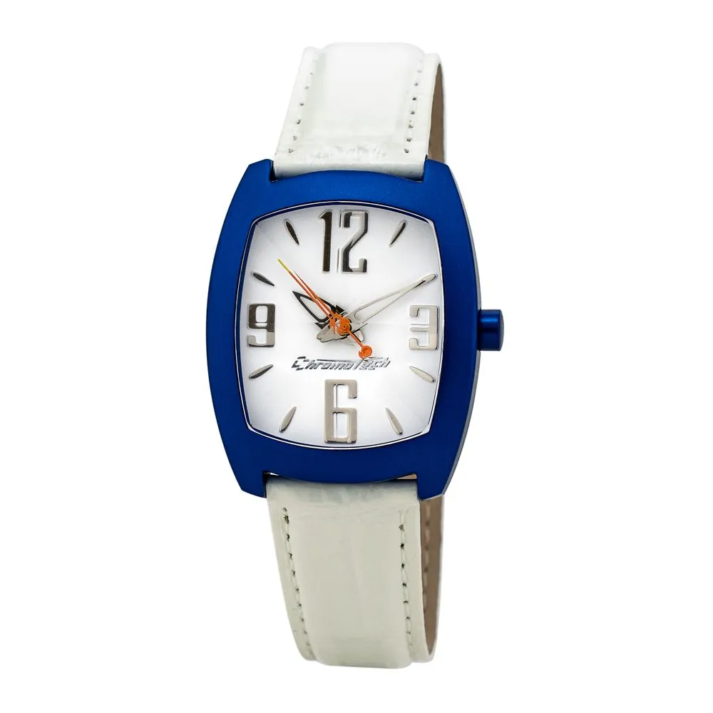 Chronotech Men's White Leather Watch