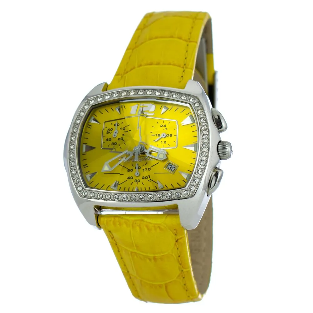 Chronotech Women's Yellow Leather Watch